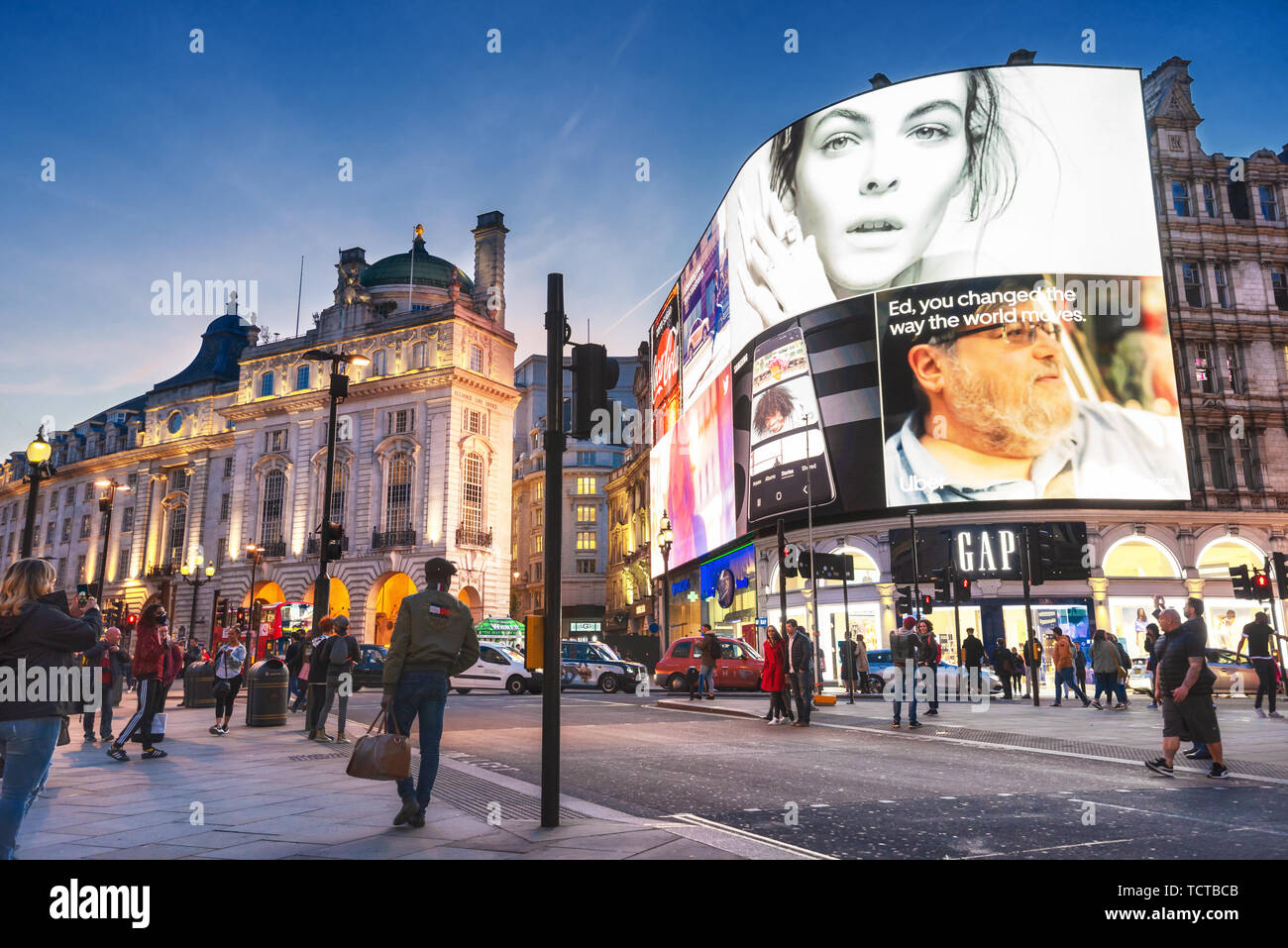 London, United Kingdom May 13, 2019 Famous Piccadilly Circus square