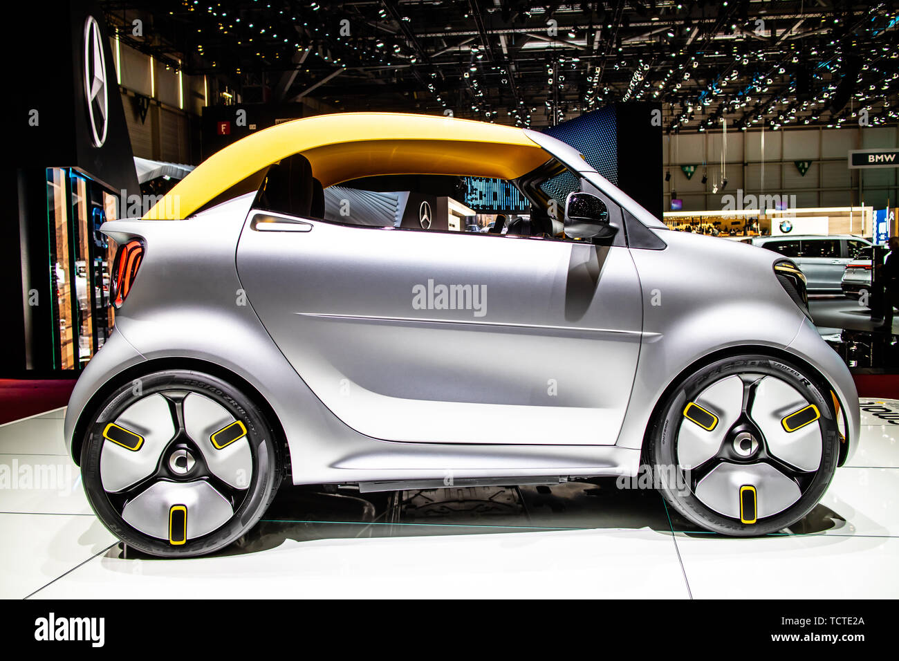 Geneva, Switzerland, March 05, 2019: Show car: Smart Forease vision EQ  fortwo Mercedes-Benz at Geneva International Motor Show, produced by  Mercedes Stock Photo - Alamy