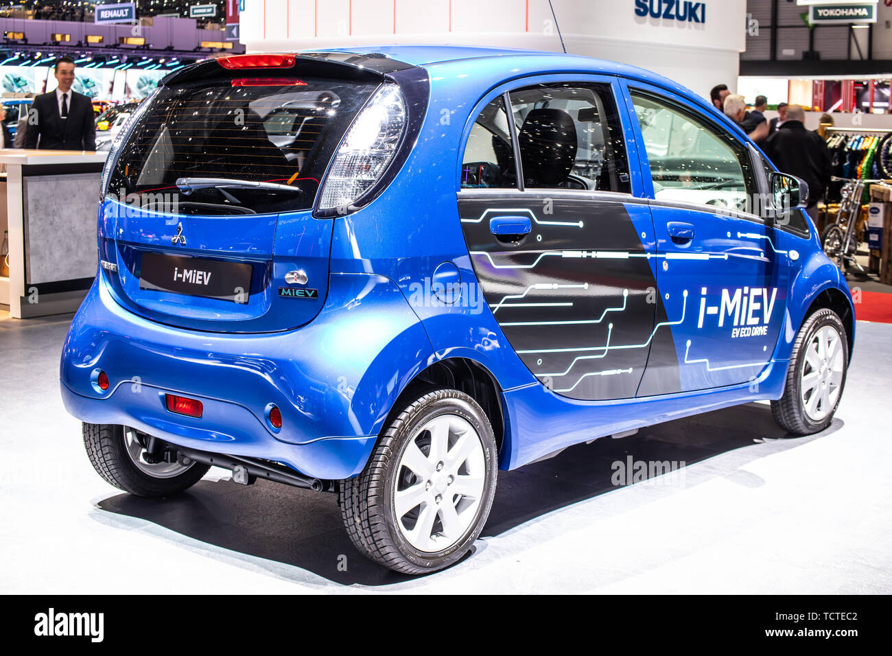 Geneva, Switzerland, March 06, 2019: Mitsubishi I-MiEV Eco Drive EV  electric vehicle car at Geneva International Motor Show, produced by  Mitsubishi Stock Photo - Alamy