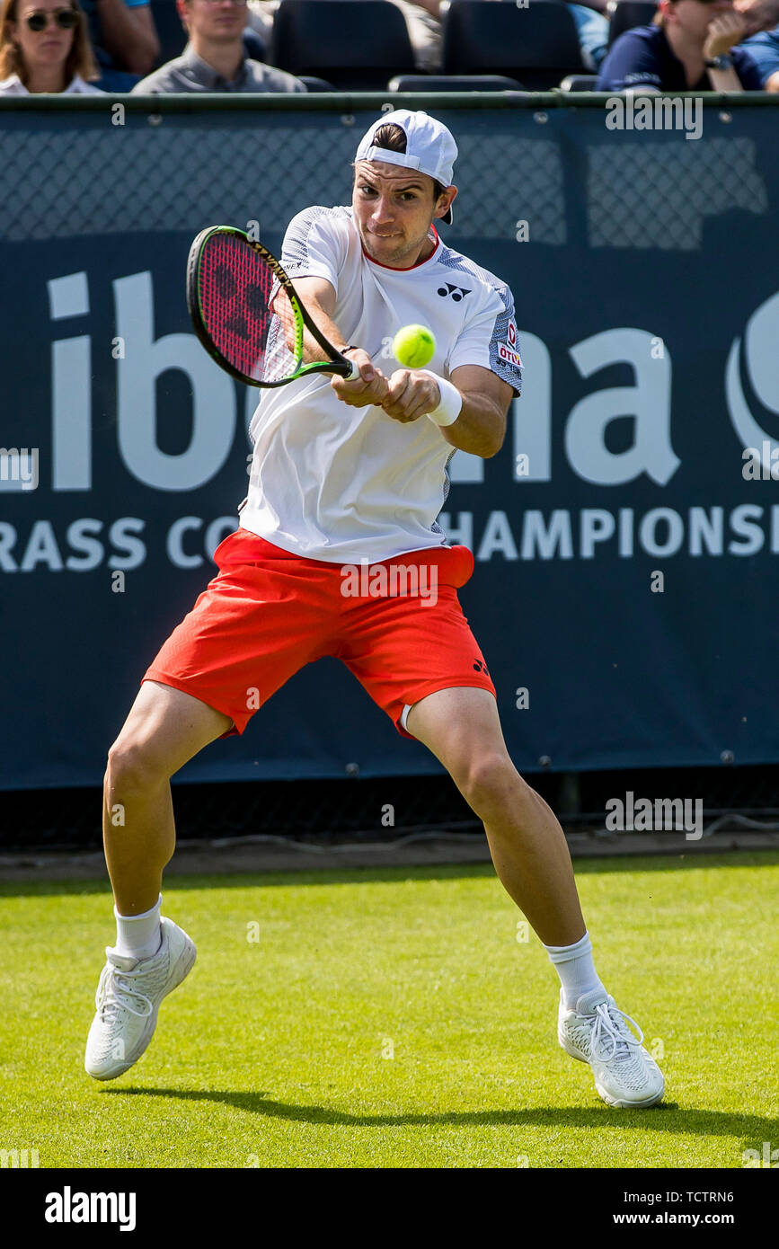 Rosmalen, Netherlands. 10th June, 2019. ROSMALEN, Tennis Libema Open 2019,  WTA and ATP tournament, 10-06-2019, Autotron Rosmalen, Jurij Rodionov (AUT)  Credit: Pro Shots/Alamy Live News Stock Photo - Alamy