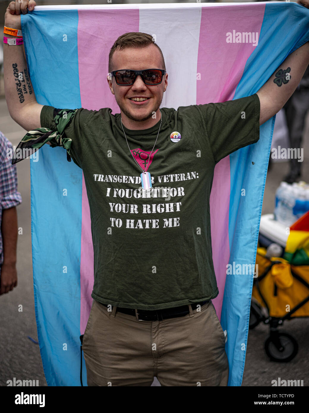 Milwaukee, Wisconsin, USA. 9th June, 2019. Transgender Army veteran