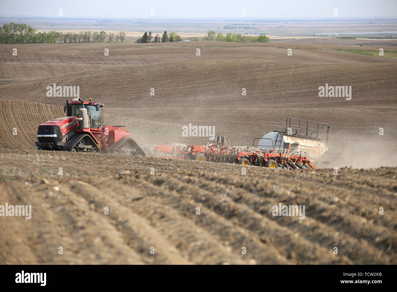 Seeding in Saskatchewan drought conditions Agriculture Canada Stock ...