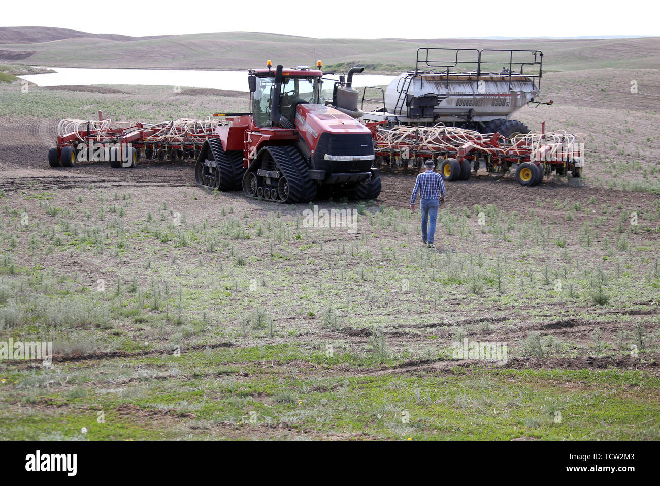 Seeding in Saskatchewan drought conditions Agriculture Canada Stock ...