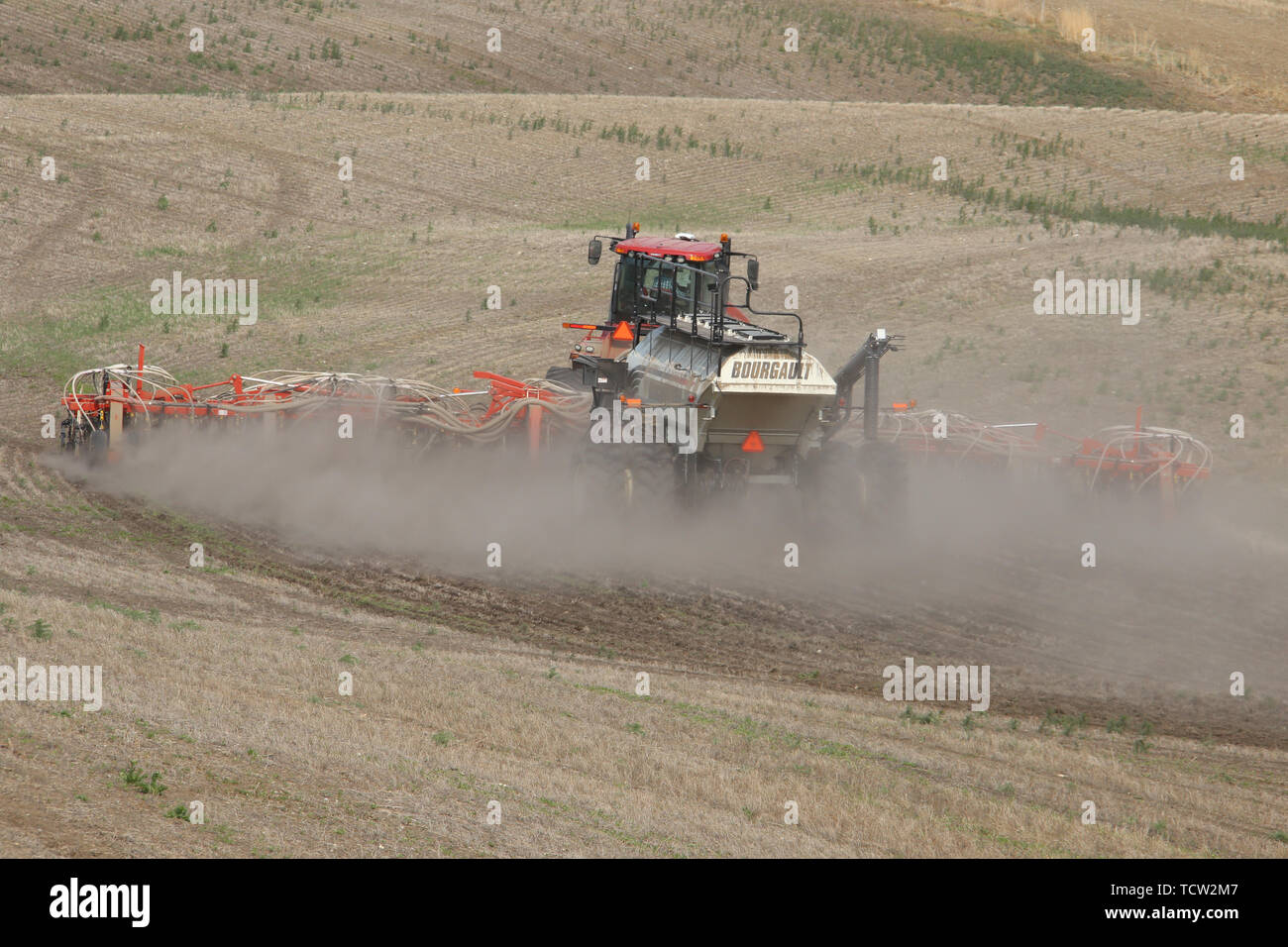 Seeding in Saskatchewan drought conditions Agriculture Canada Stock ...