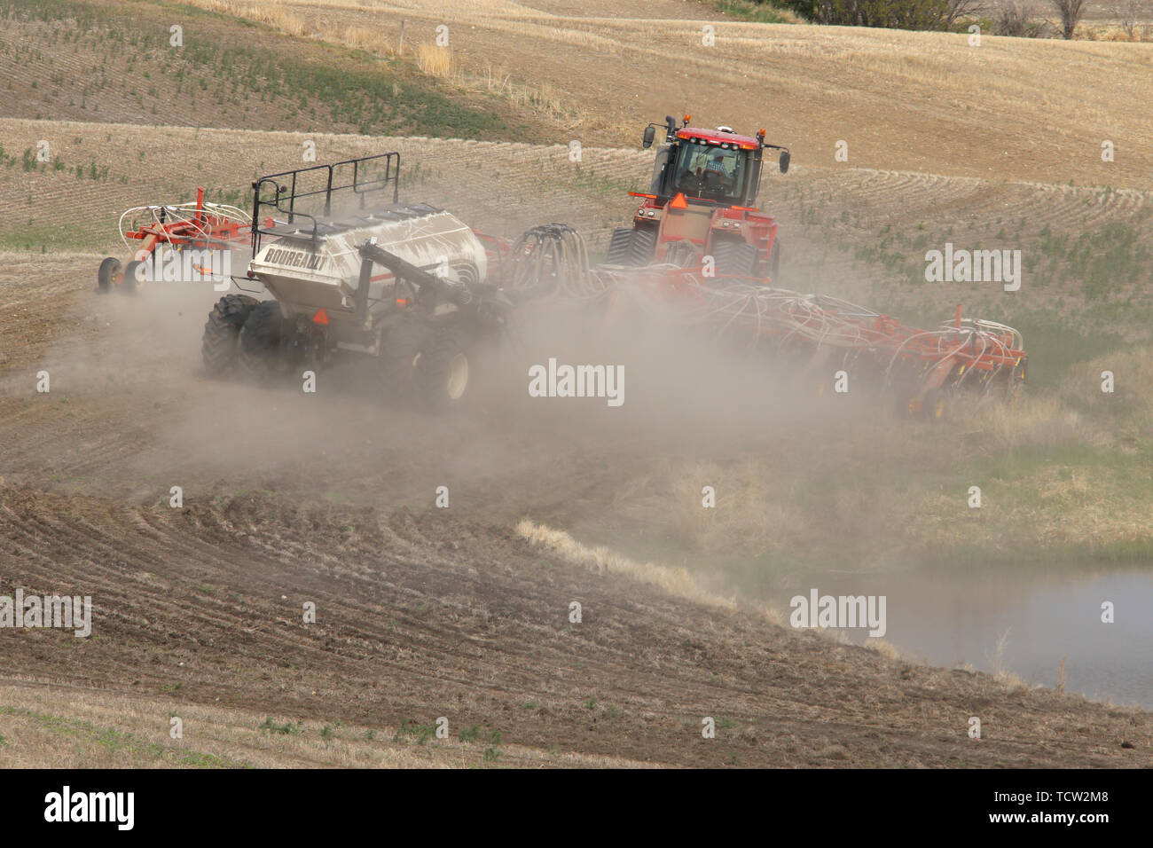 Seeding in Saskatchewan drought conditions Agriculture Canada Stock ...