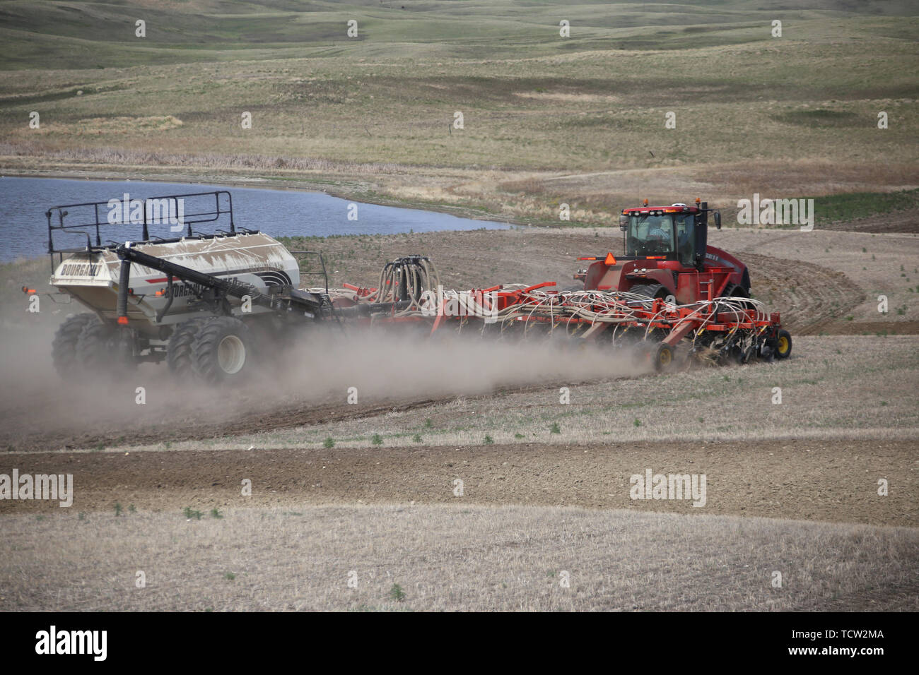 Seeding in Saskatchewan drought conditions Agriculture Canada Stock ...