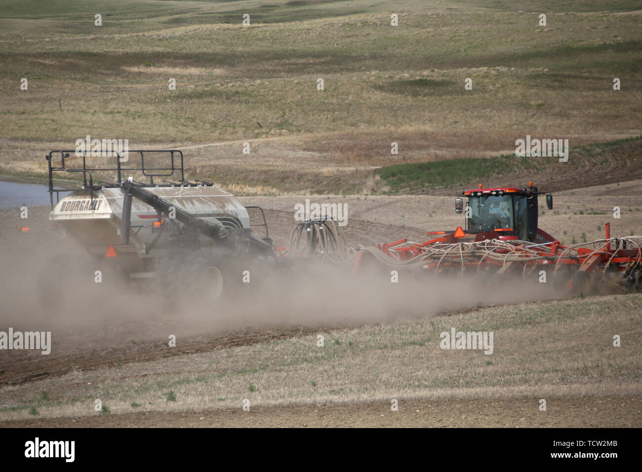 Seeding in Saskatchewan drought conditions Agriculture Canada Stock ...