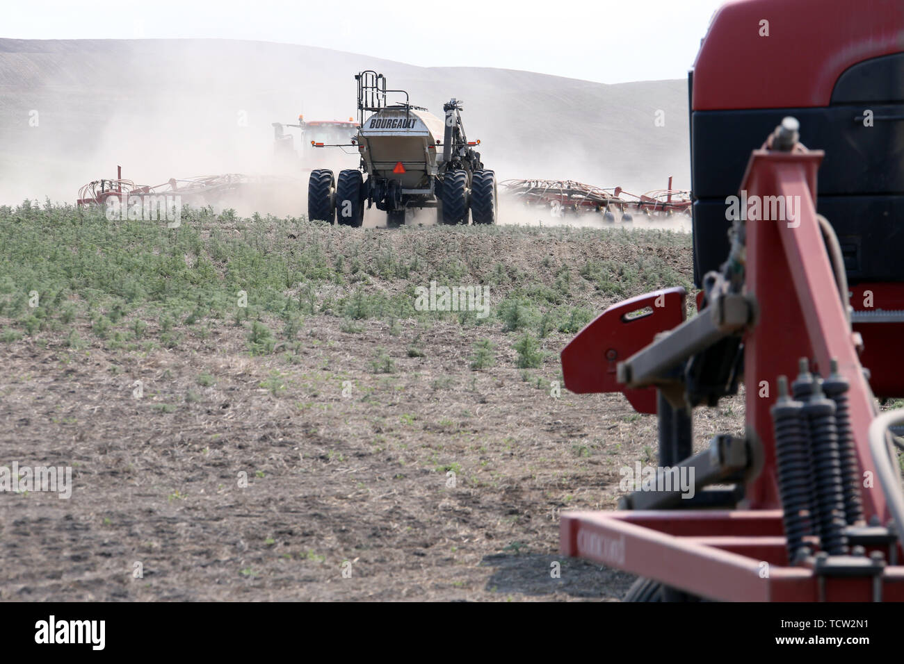 Seeding in Saskatchewan drought conditions Agriculture Canada Stock ...