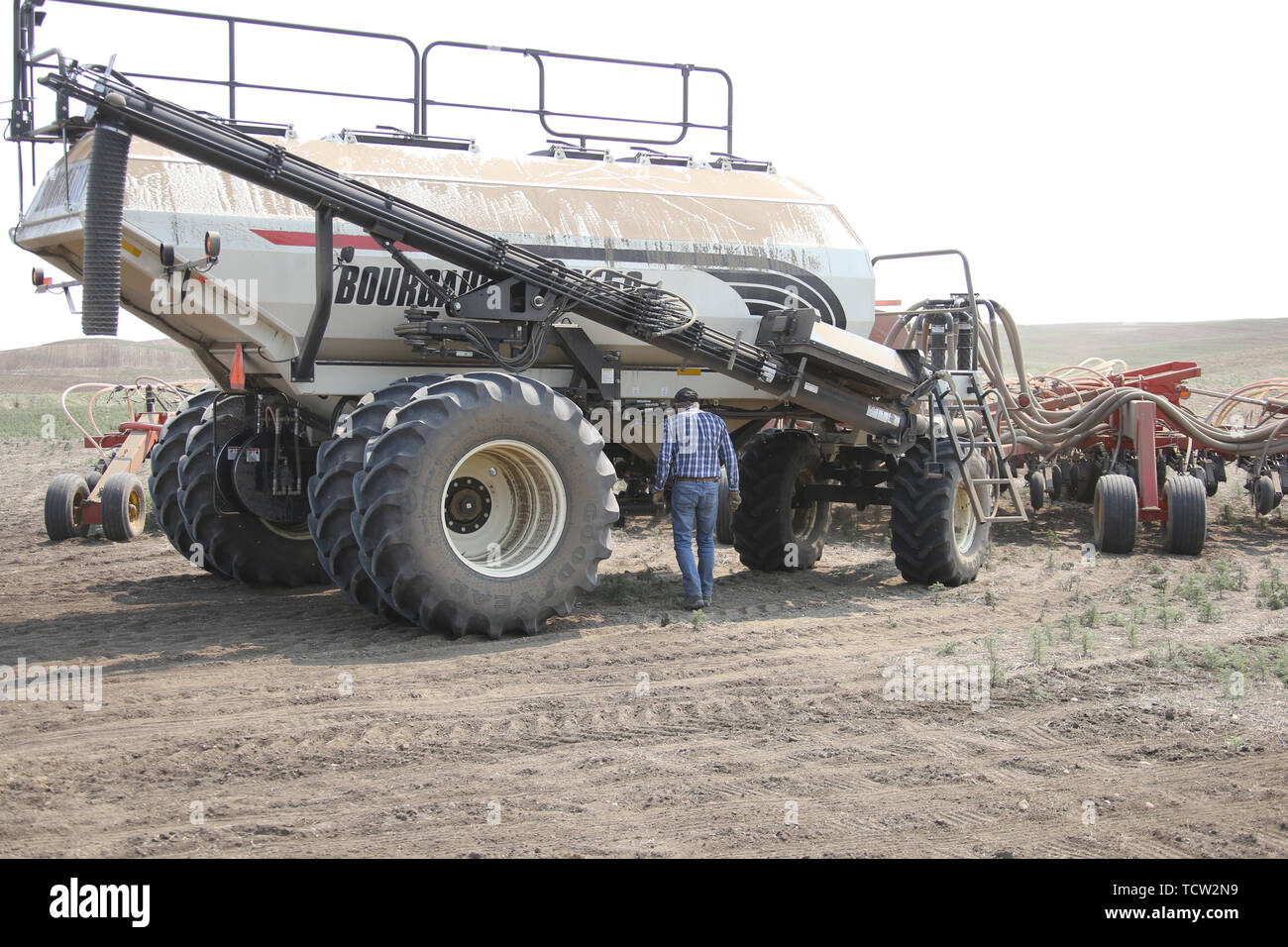 Seeding in Saskatchewan drought conditions Agriculture Canada Stock ...
