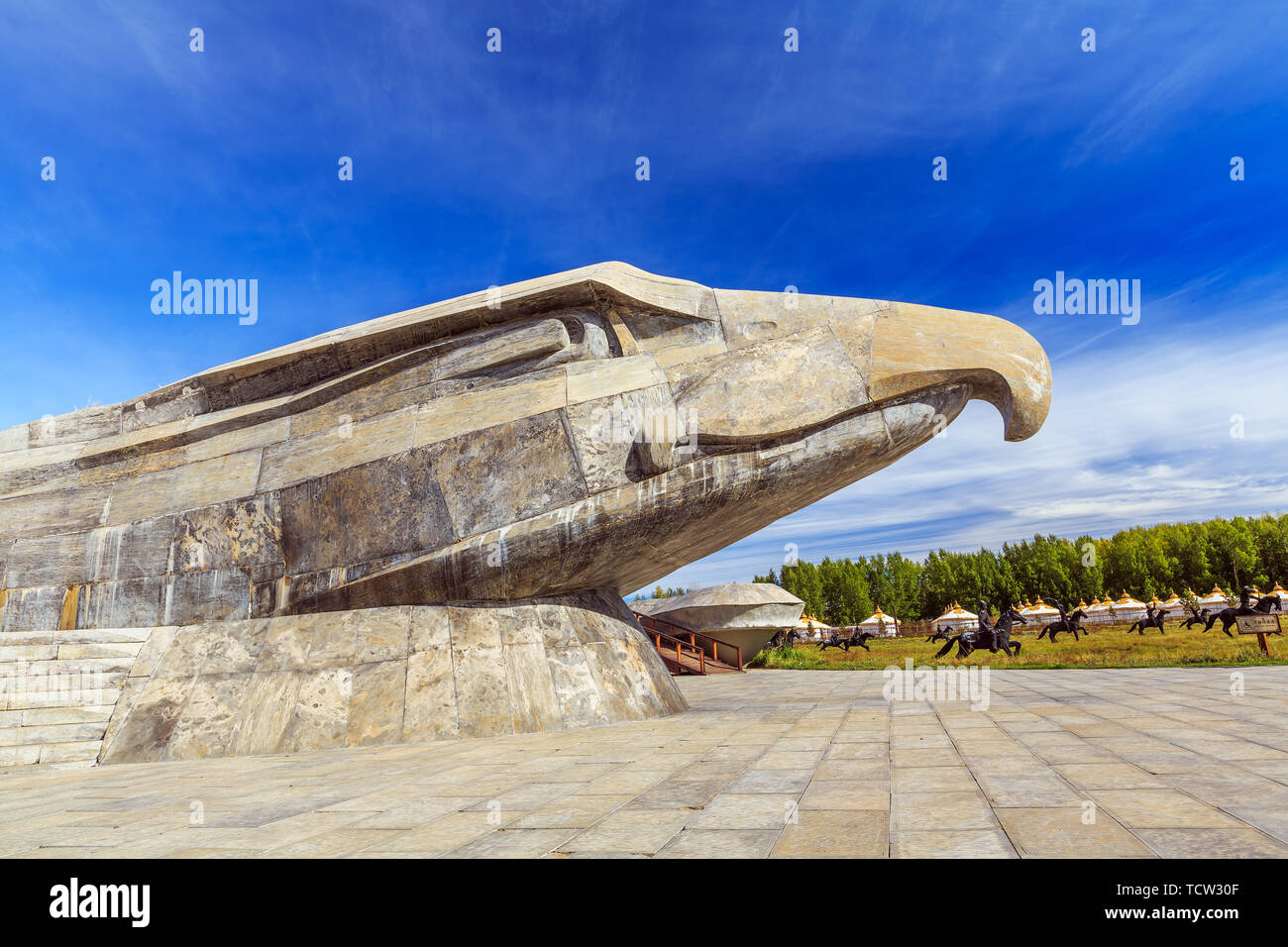 The giant eagle sculpture of the Great Khan Palace Stock Photo Alamy
