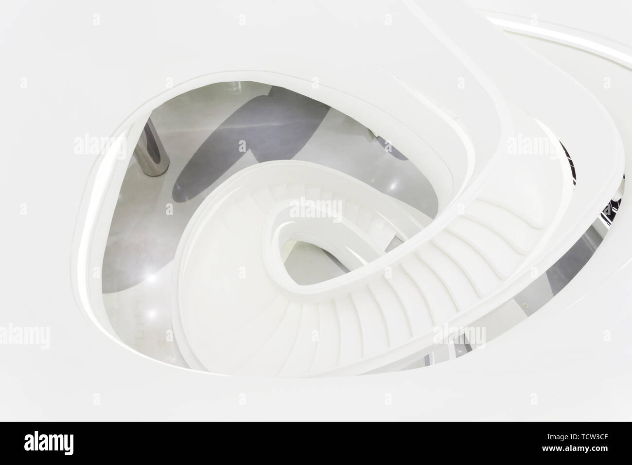 futuristc staircase in modern office building interior Stock Photo - Alamy
