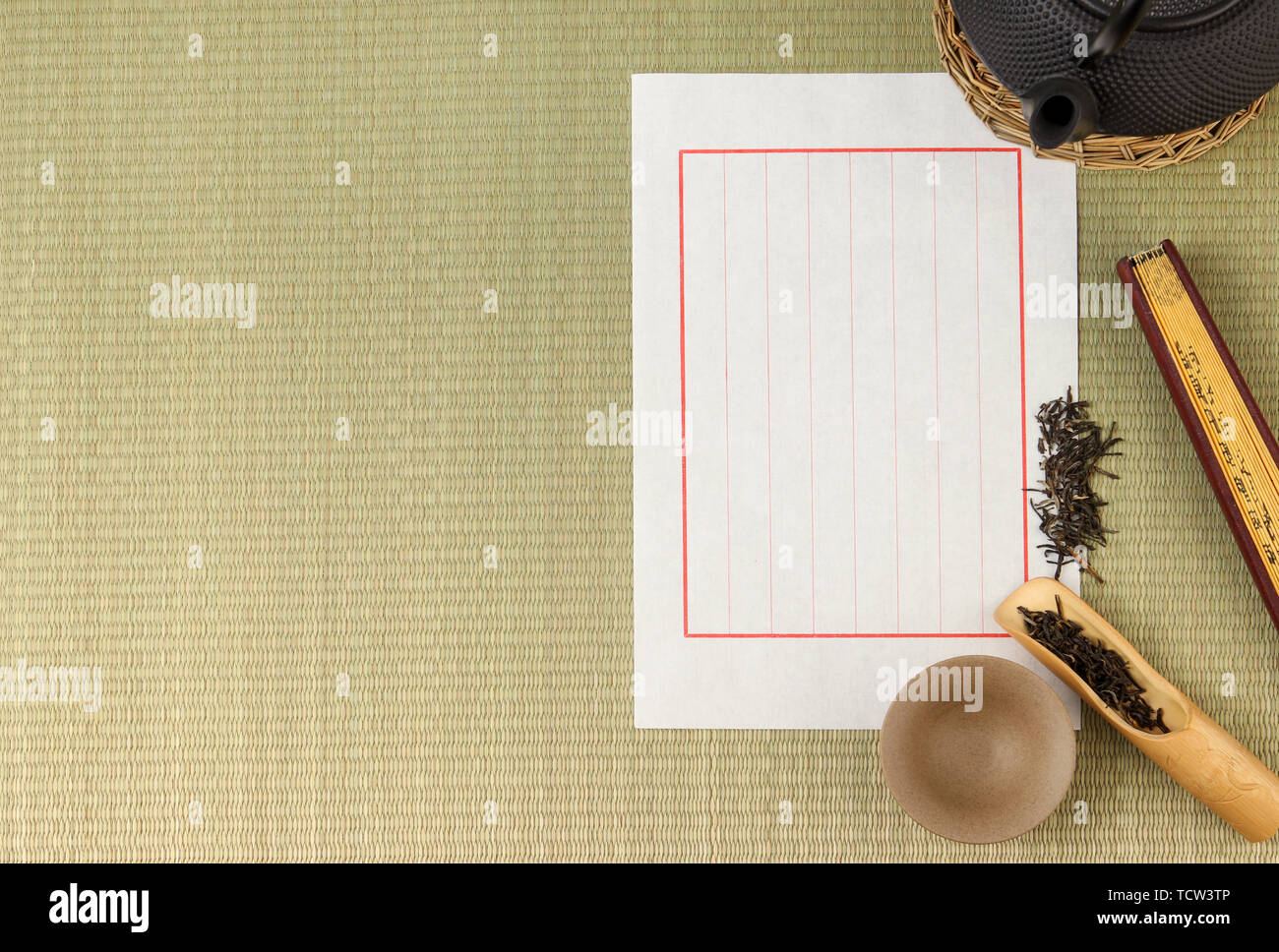 Chinese-style rice paper scene Stock Photo - Alamy