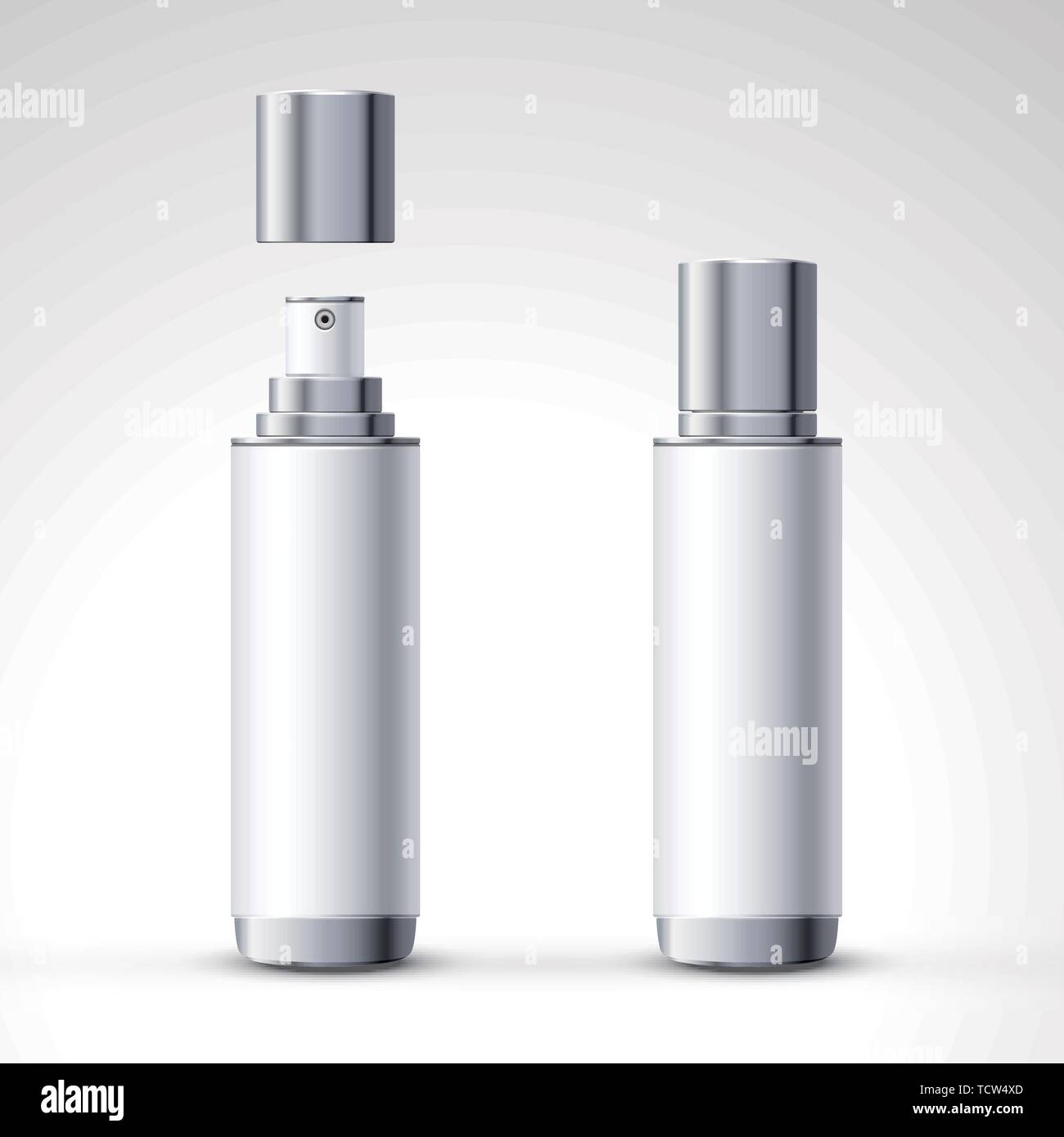 White spray bottle package design set in 3d illustration Stock Vector ...