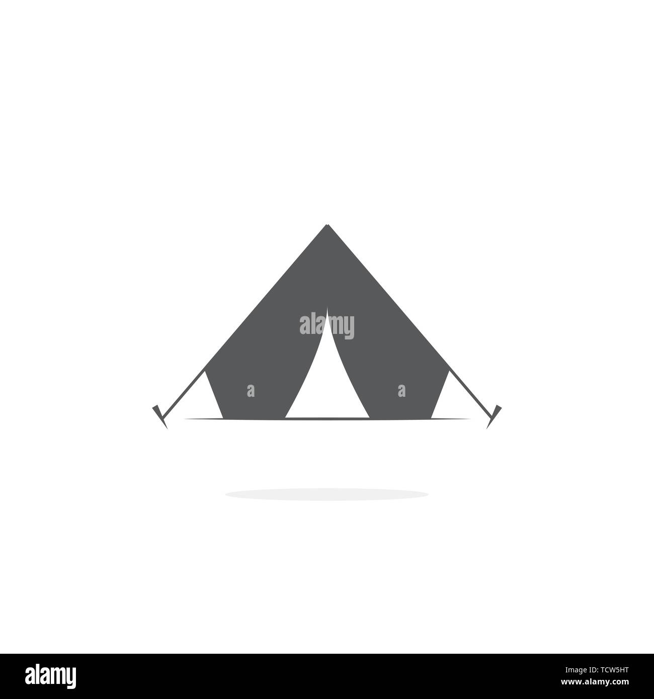 Tourist tent icon vector on white background Stock Vector