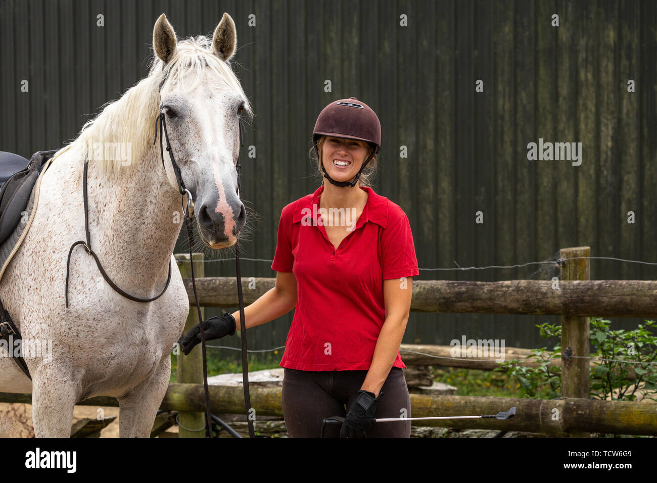 white polo shirt with red horse