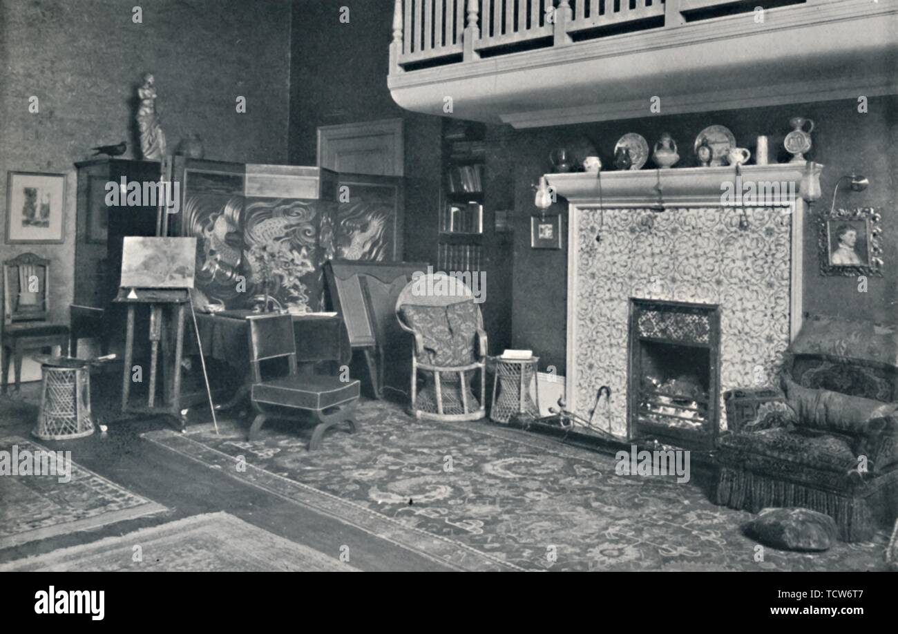 View In The Studio Of Sir E A Waterlow R A Late 19th Early