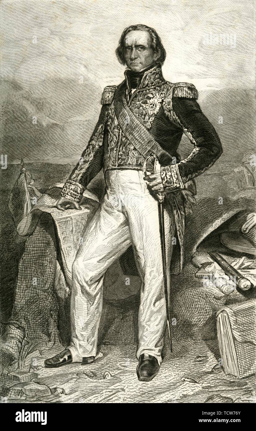 Nicolas Jean de Dieu Soult, 1804, (1839). Creator: Johannes de Mare. Stock Photo