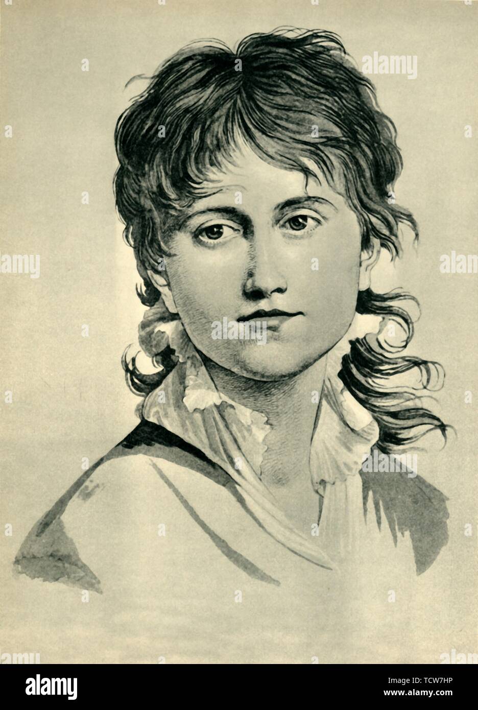 Head of a young woman, 1804, (1943). Creator: Johann Gottfried Schadow. Stock Photo