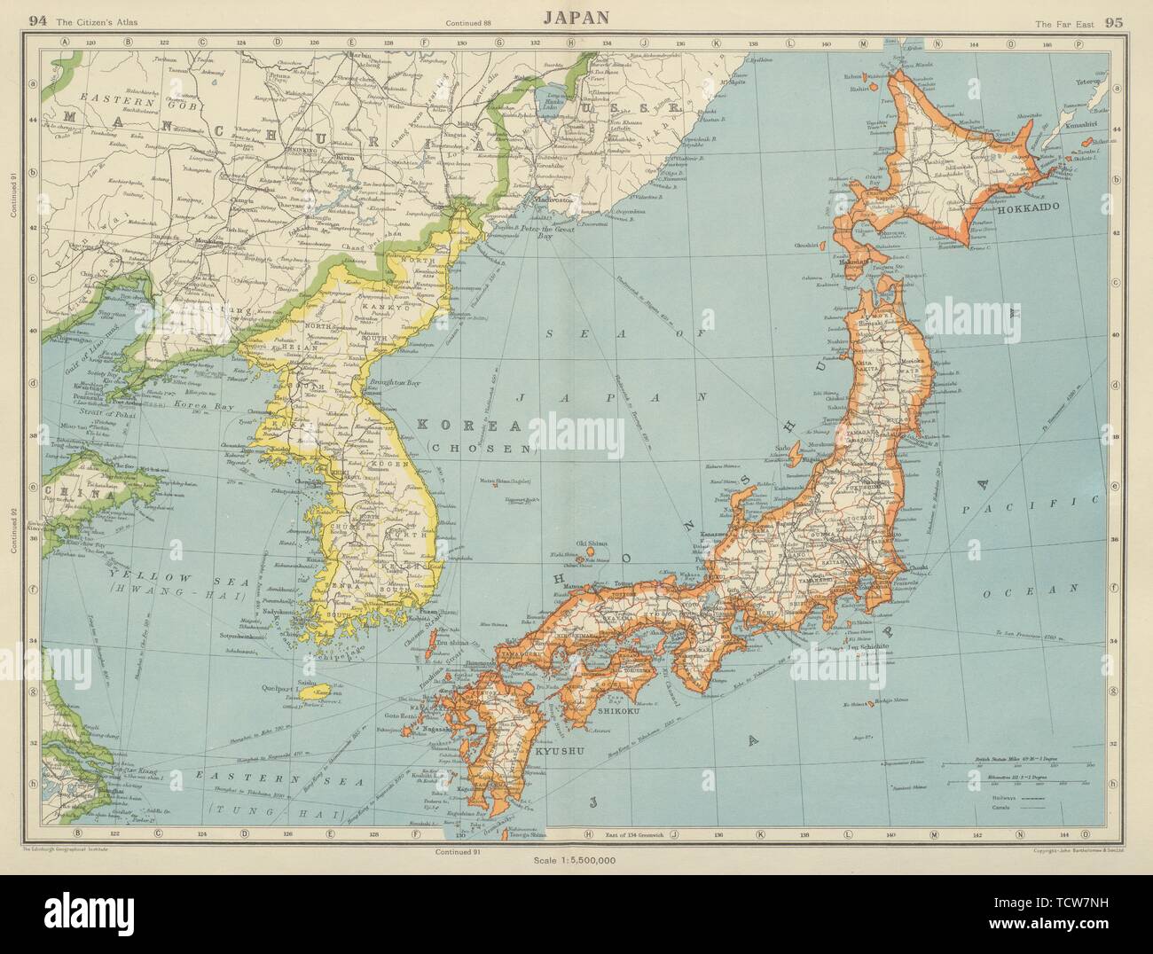 Карта Японии атлас 11 класс