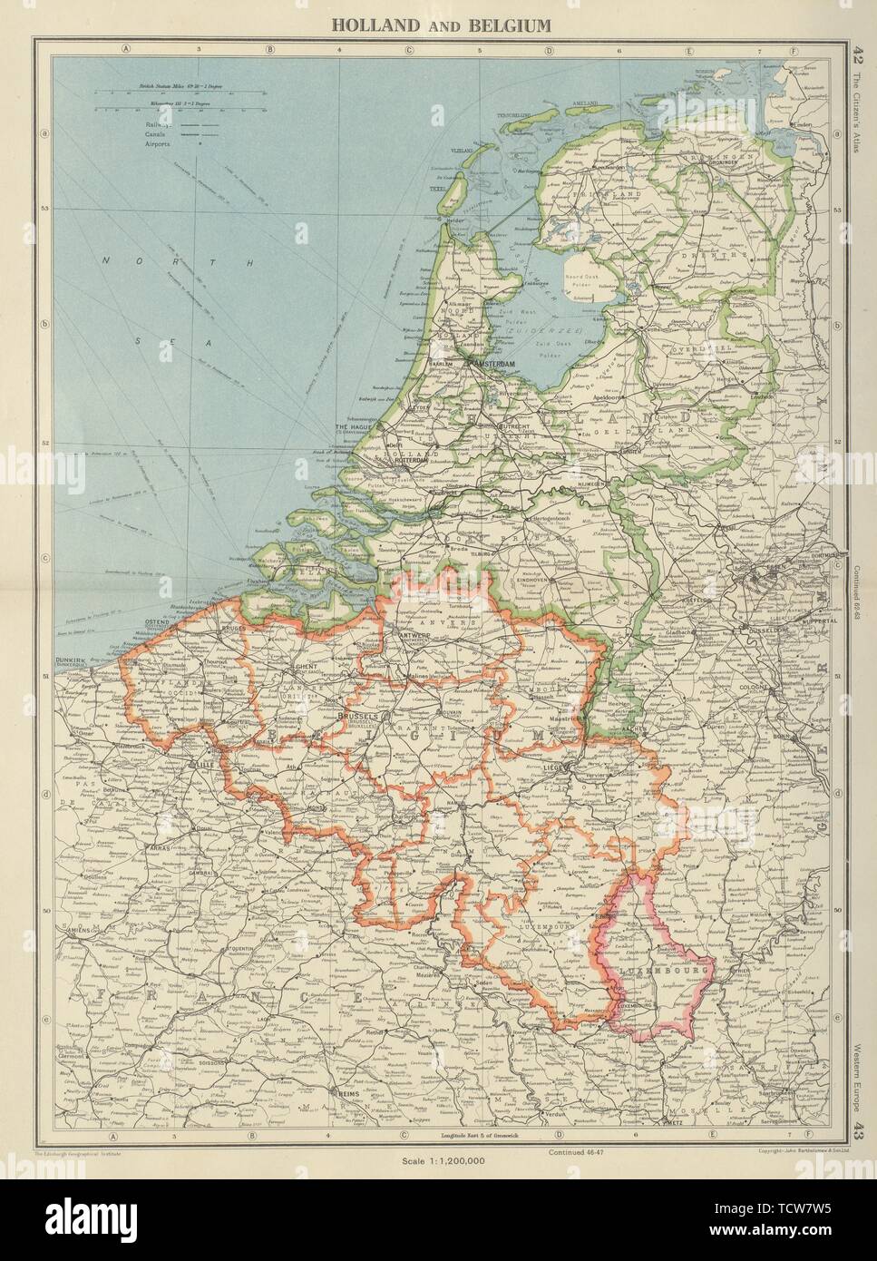 BENELUX. Netherlands shows Noordoostpolder under construction 1947 map Stock Photo