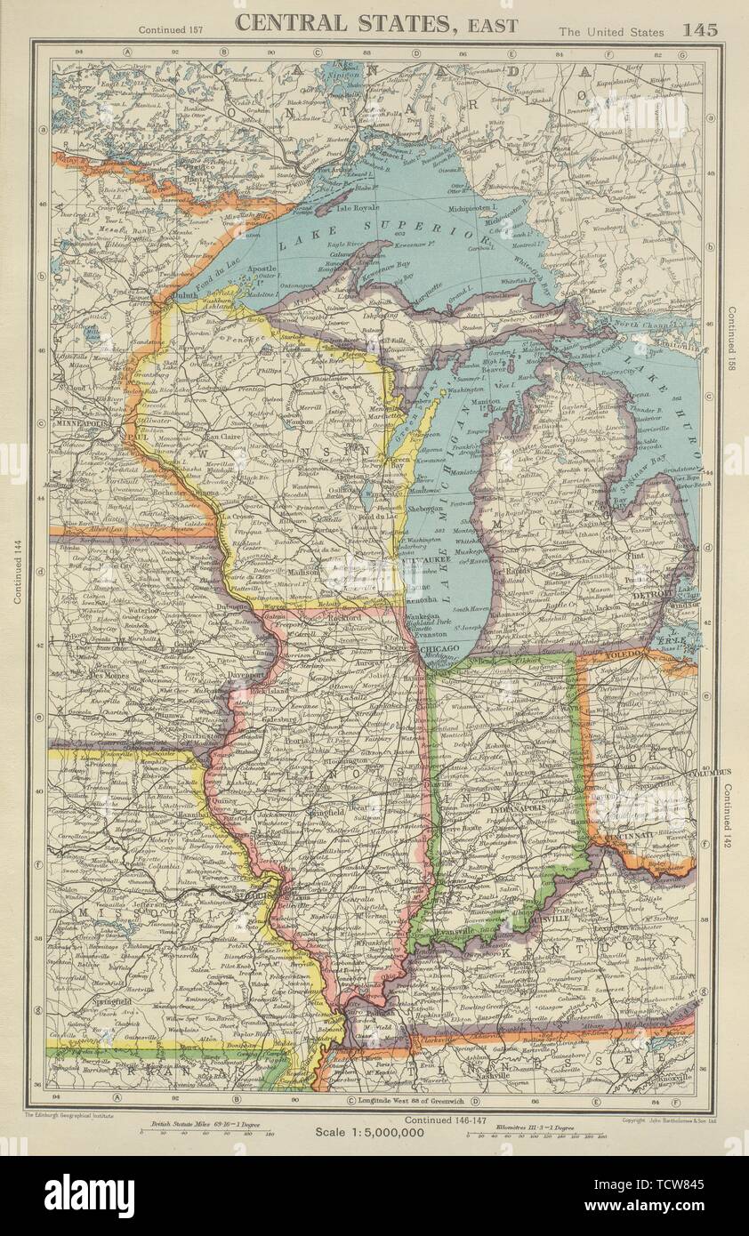 map of wisconsin and illinois Midwest Usa Wi Michigan Illinois Indiana Great Lakes map of wisconsin and illinois