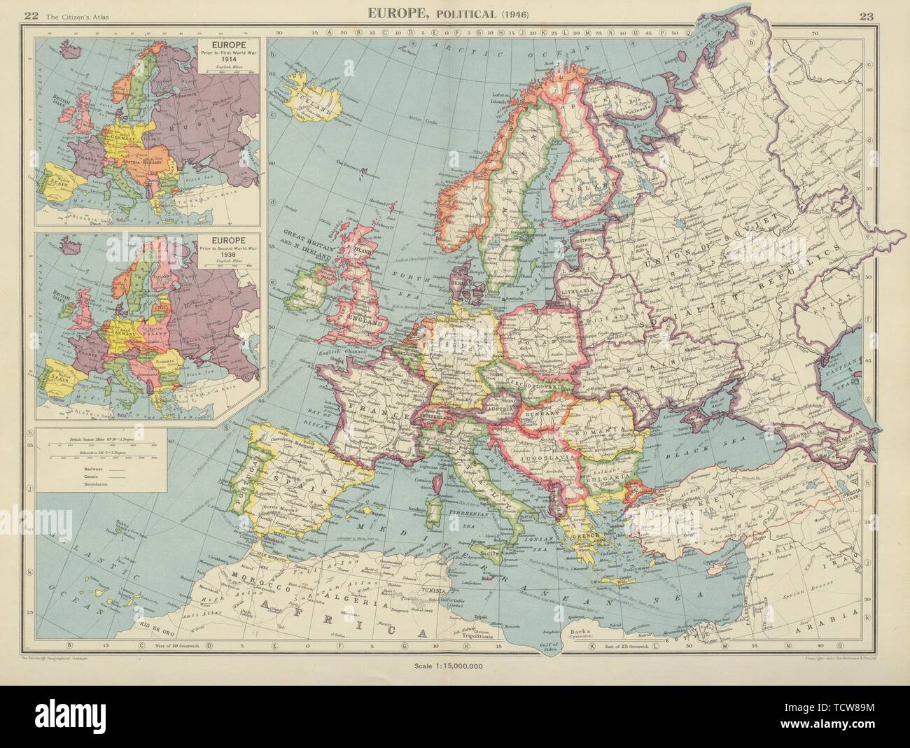 Europe In 1946 1914 38 Post Ww2 Borders Poland Pre 1948 58