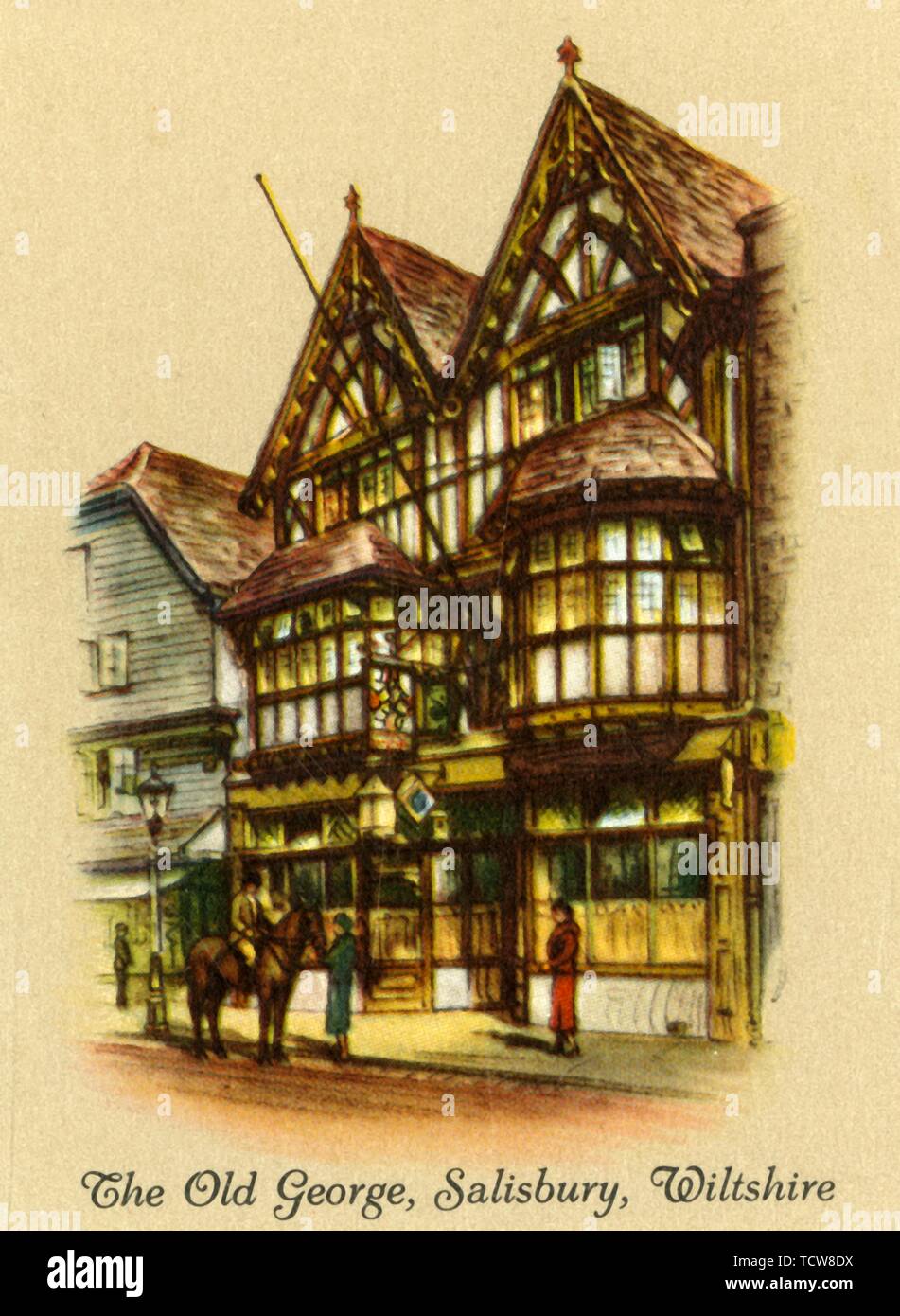 'The Old George, Salisbury, Wiltshire', 1936.   Creator: Unknown. Stock Photo