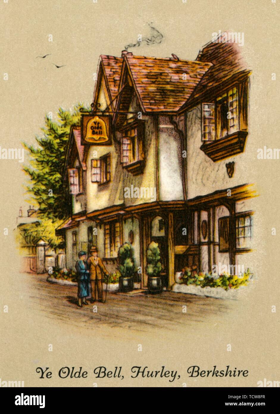 'Ye Olde Bell, Hurley, Berkshire', 1936.   Creator: Unknown. Stock Photo