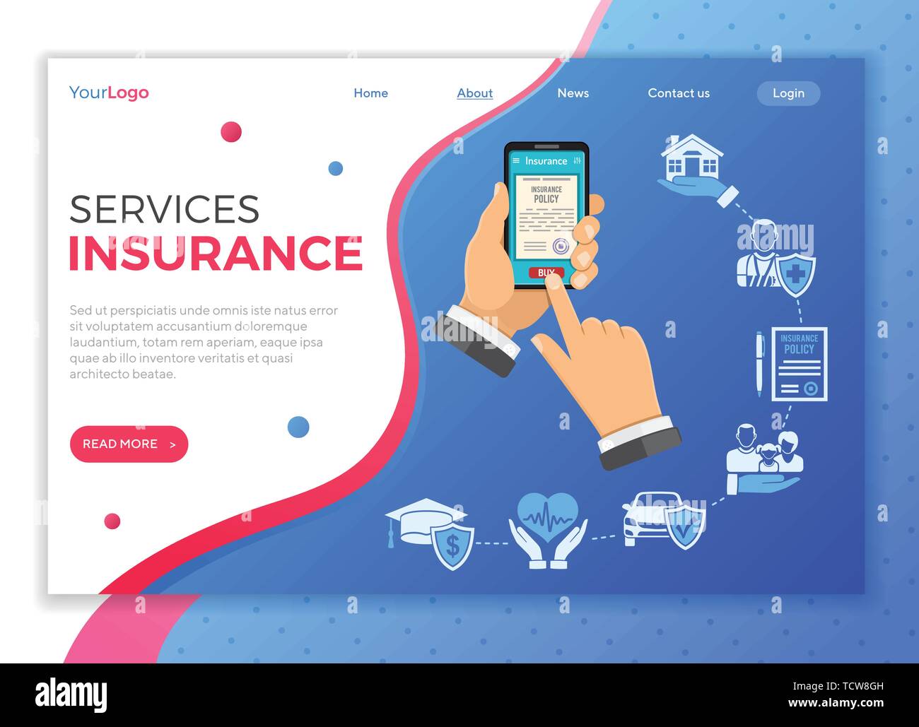 Health insurance background online Stock Vector Images Alamy