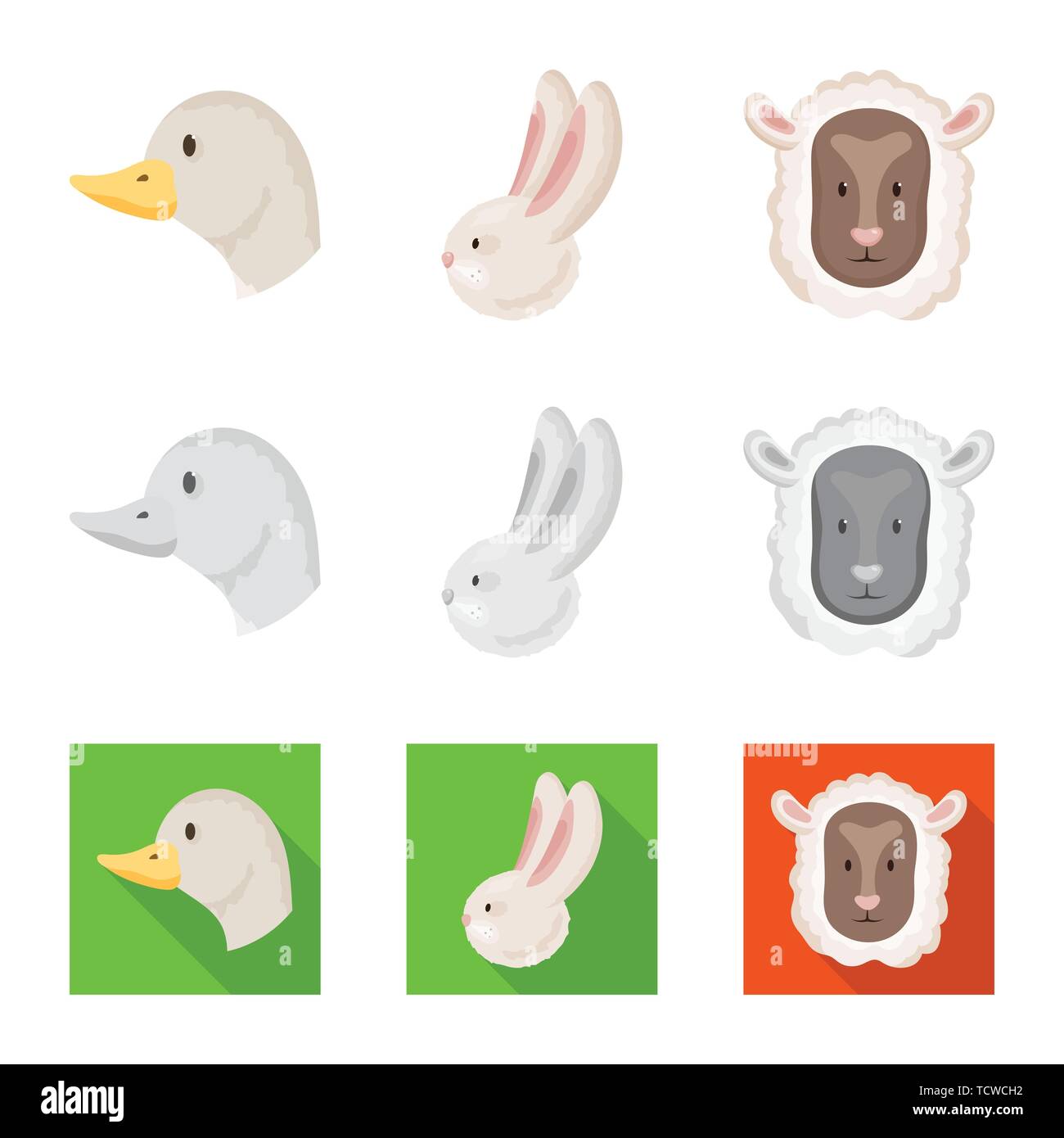 Vector illustration of agriculture and breeding icon. Set of ...