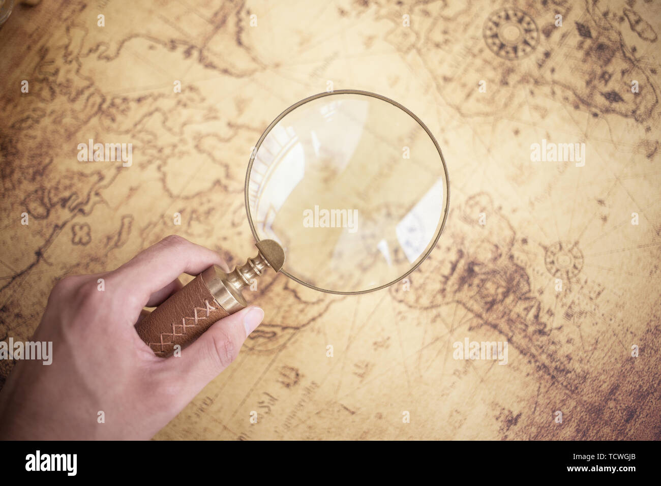 A magnifying glass Stock Photo - Alamy