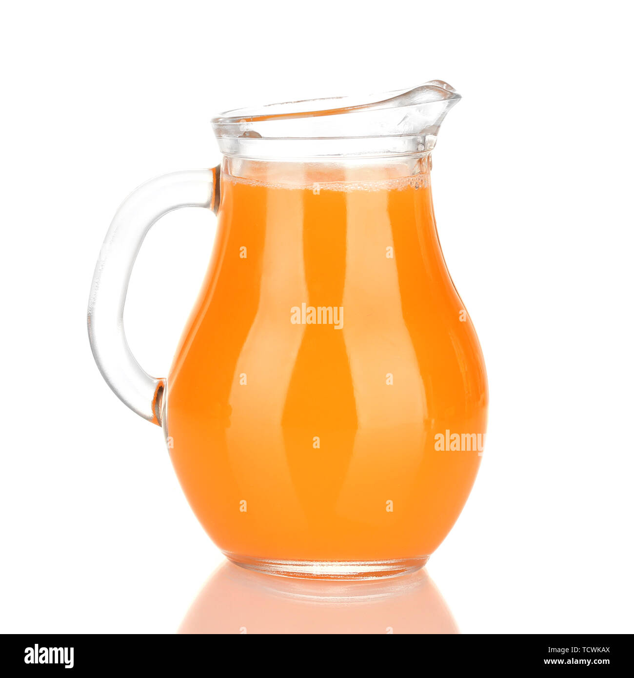 pitcher and a glass of orange juice Stock Photo - Alamy