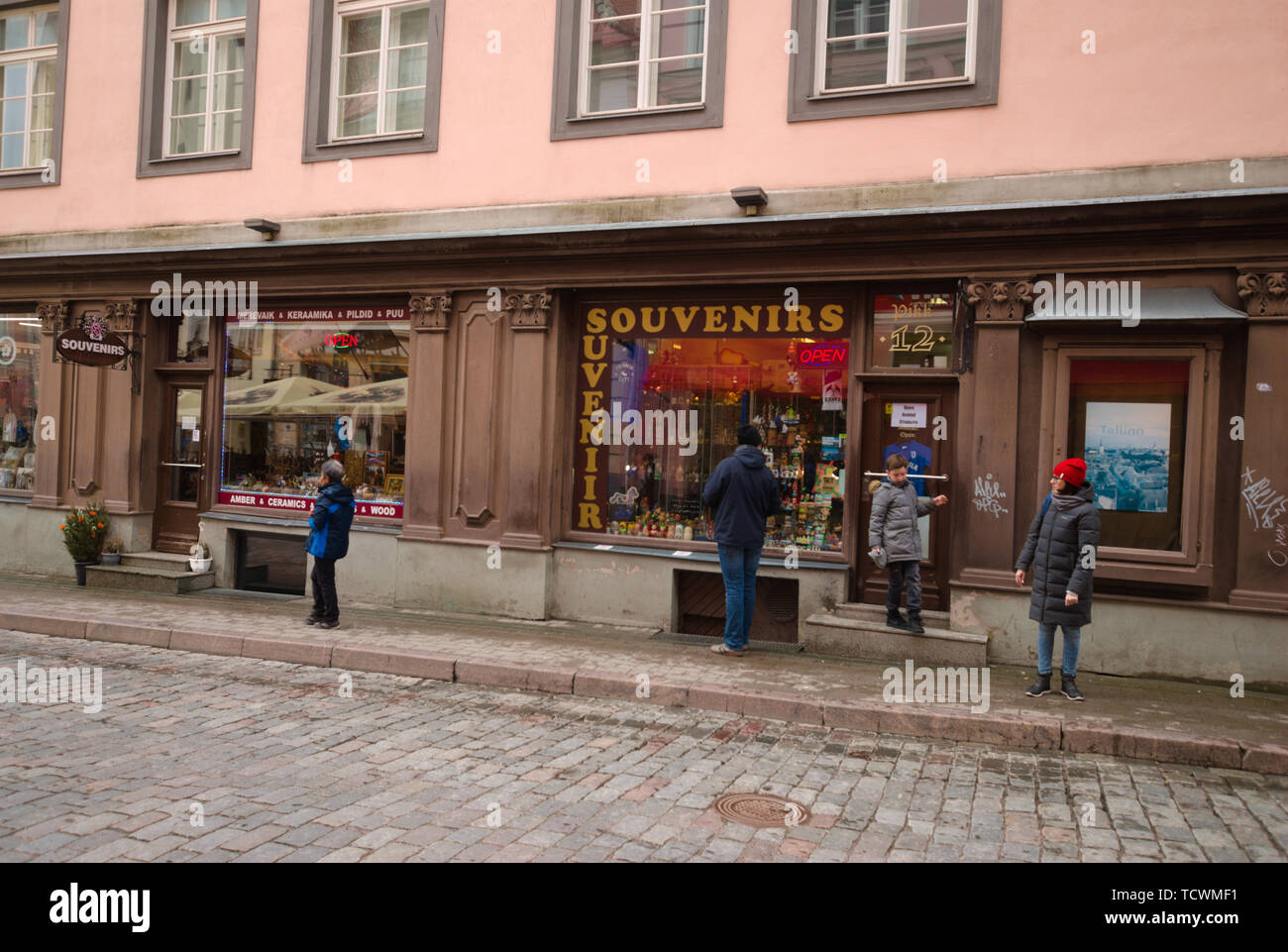 Souvenir shop in Tallinn's 'Old Town', Estonia Stock Photo