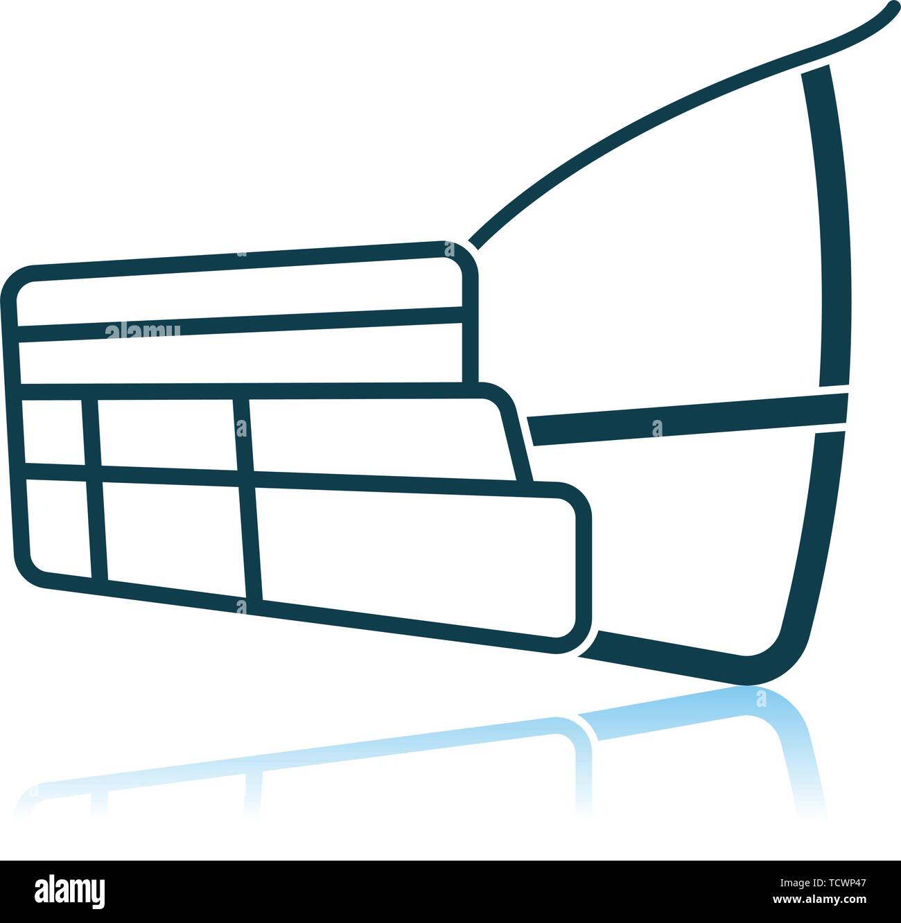 Dog Muzzle Icon. Shadow Reflection Design. Vector Illustration Stock ...