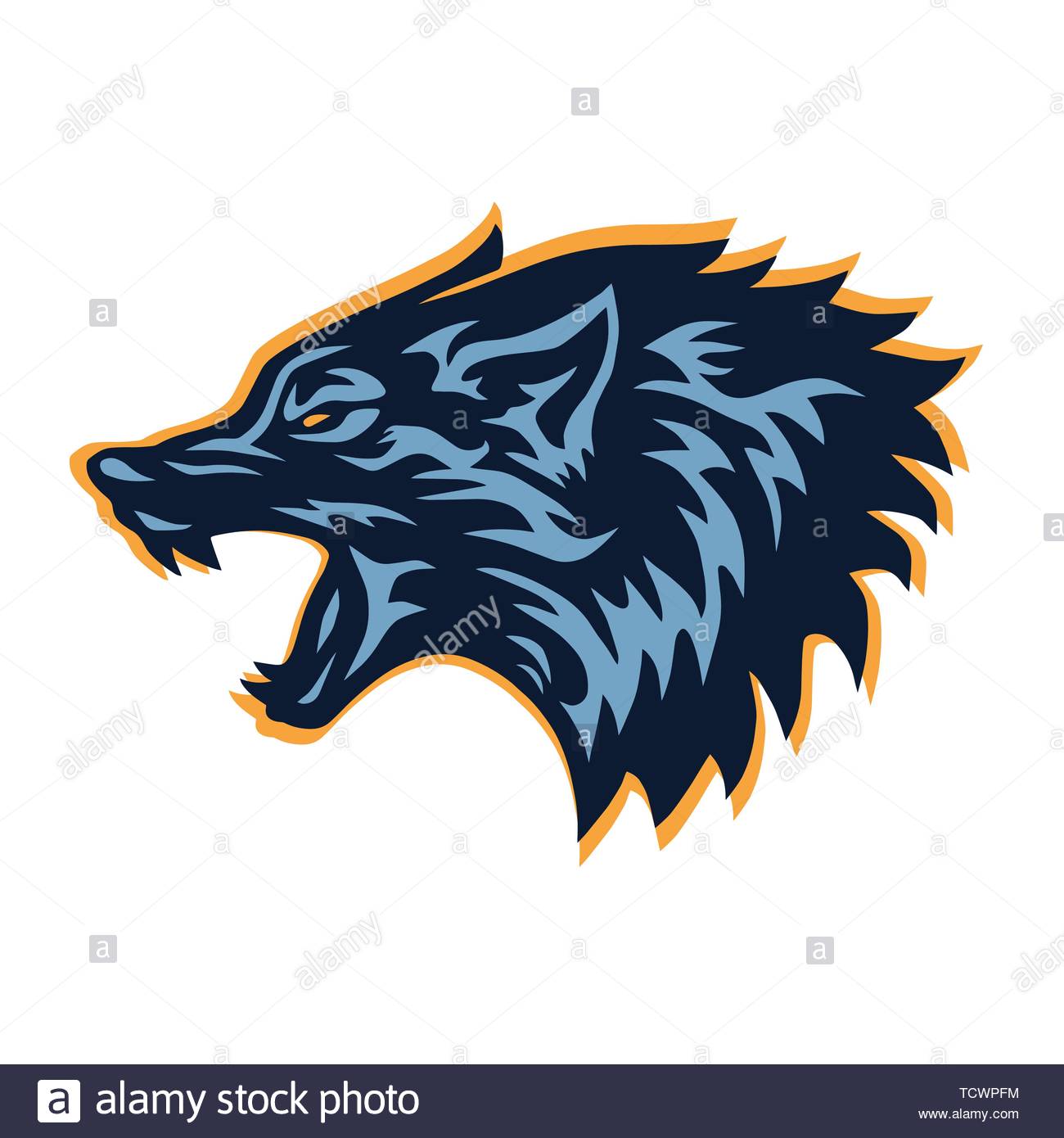Wolf Logo Print Template Vector Design Stock Vector Image Art Alamy