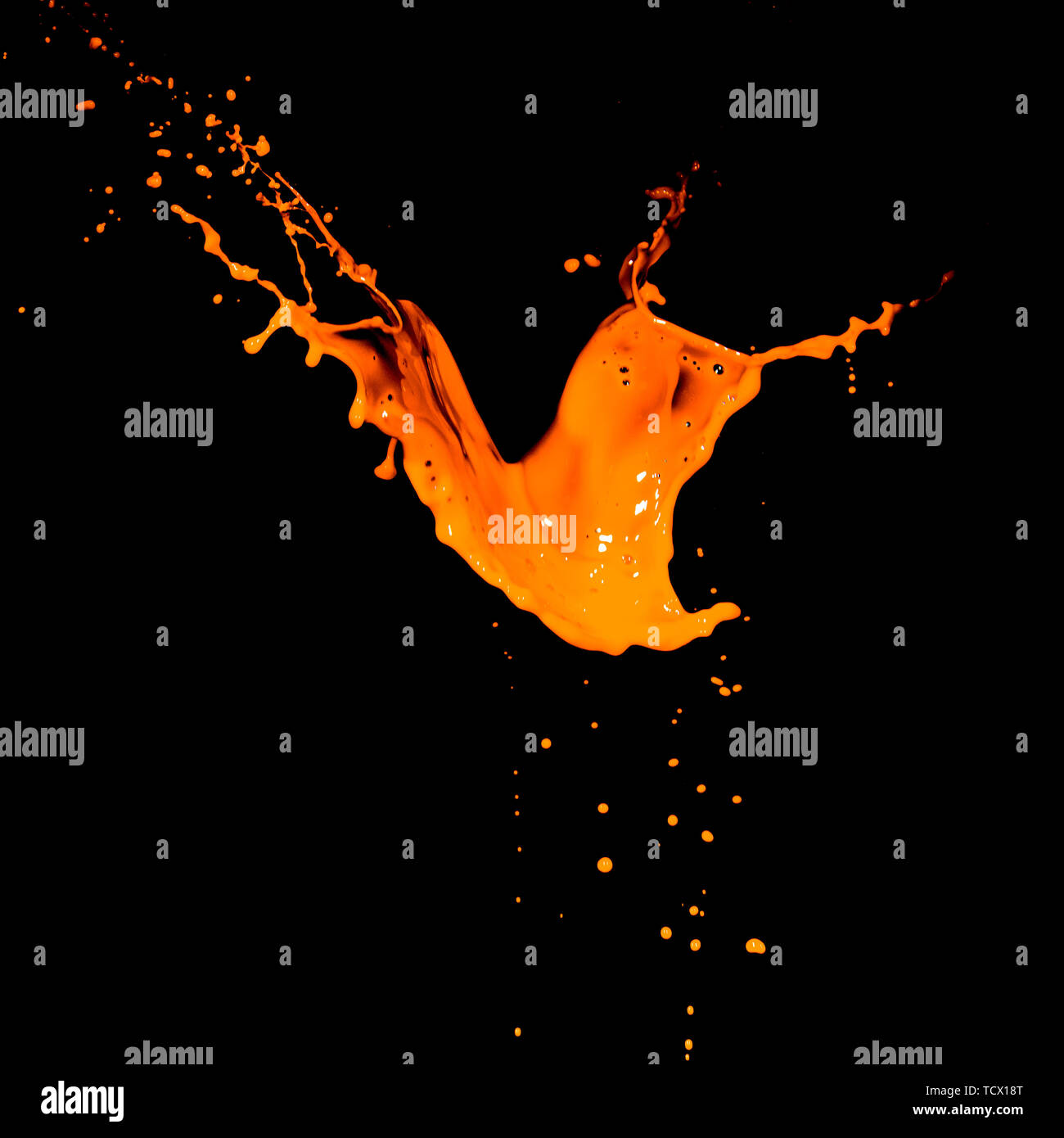 isolated orange water splash on background Stock Photo Alamy
