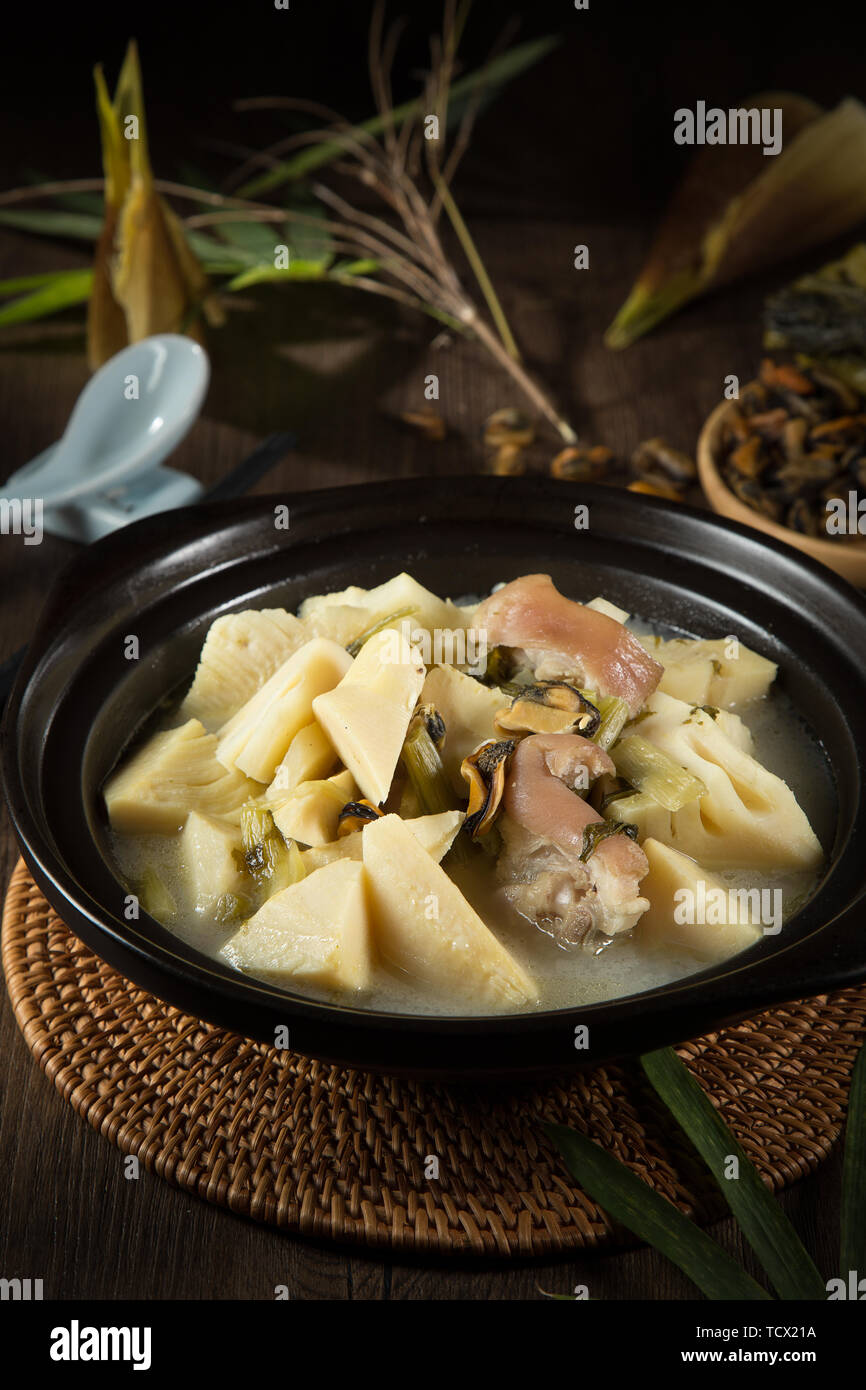Fresh bamboo shoots cooker Stock Photo Alamy