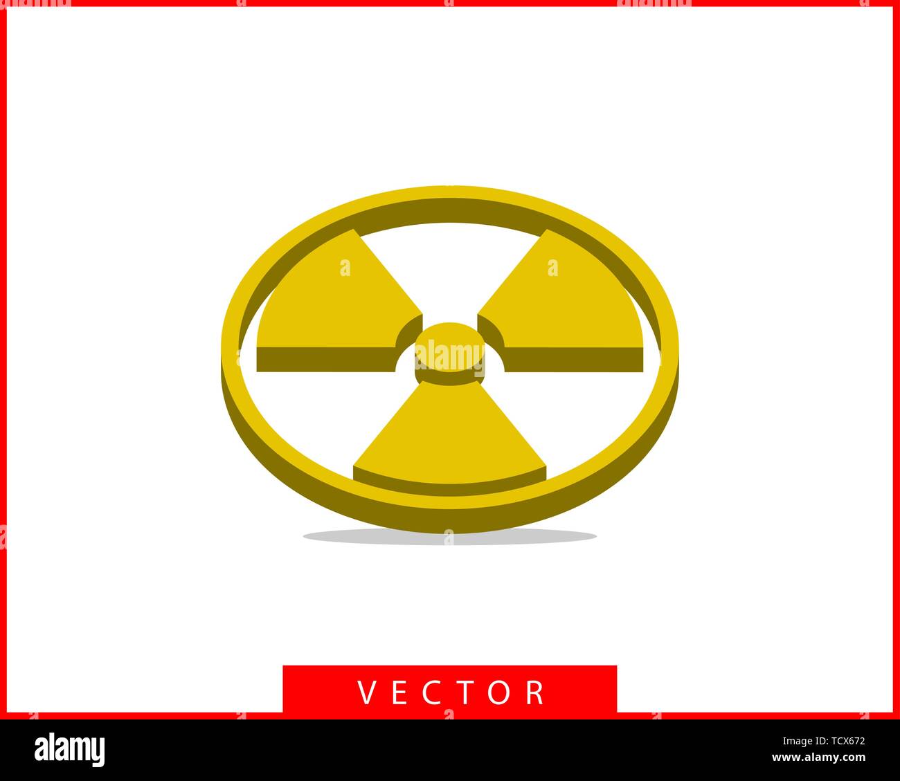 Radiation icon vector. Warning radioactive sign danger symbol. Stock Vector