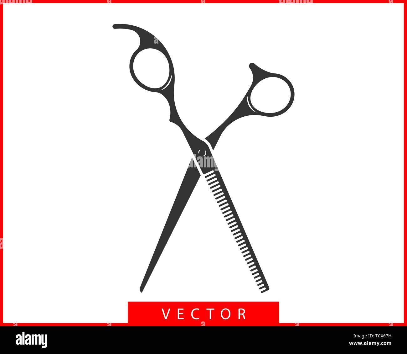 Scissors hairdressing scissor line art icon Vector Image