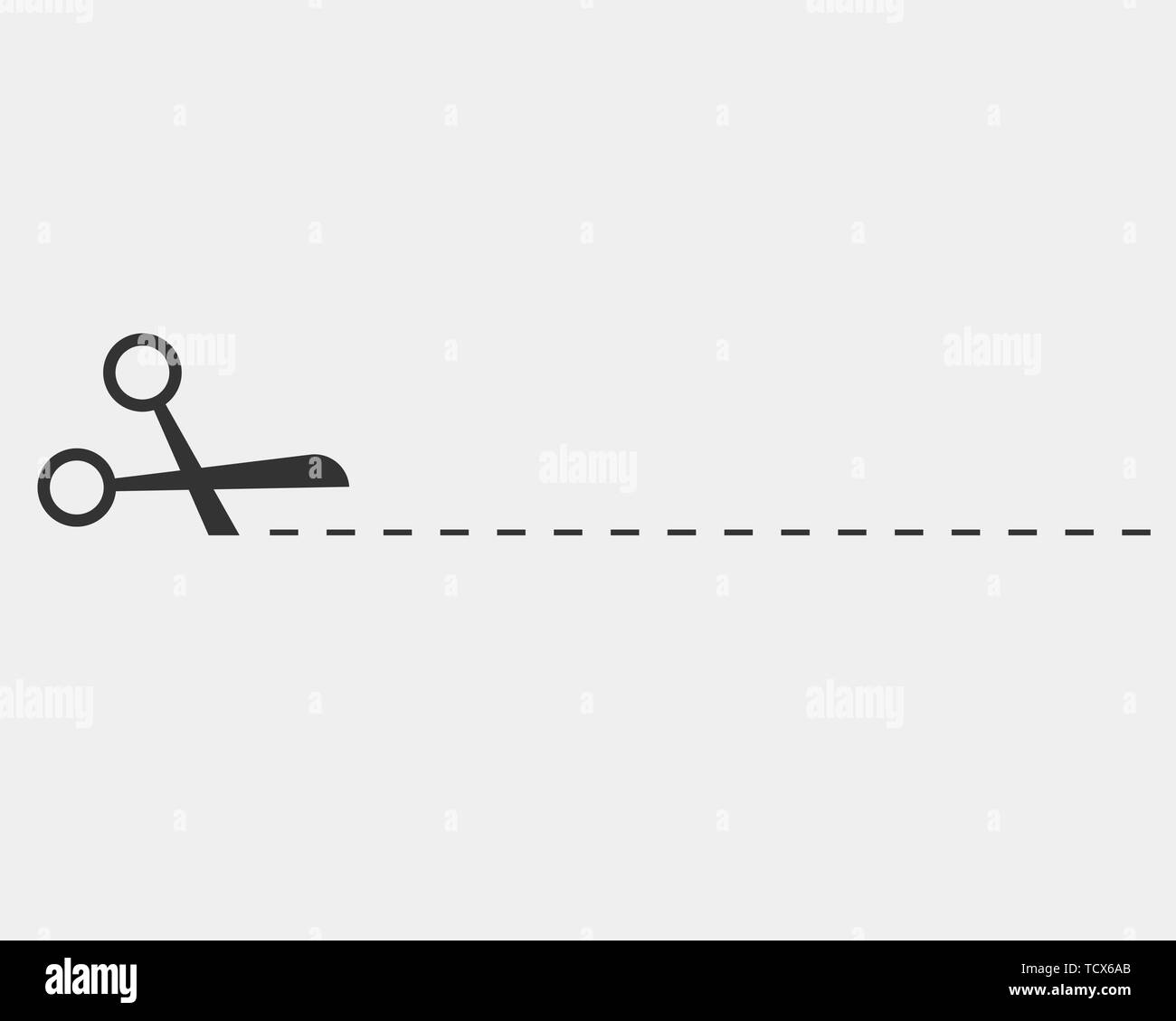 Scissor icon. Scissors cut vector design element or logo template