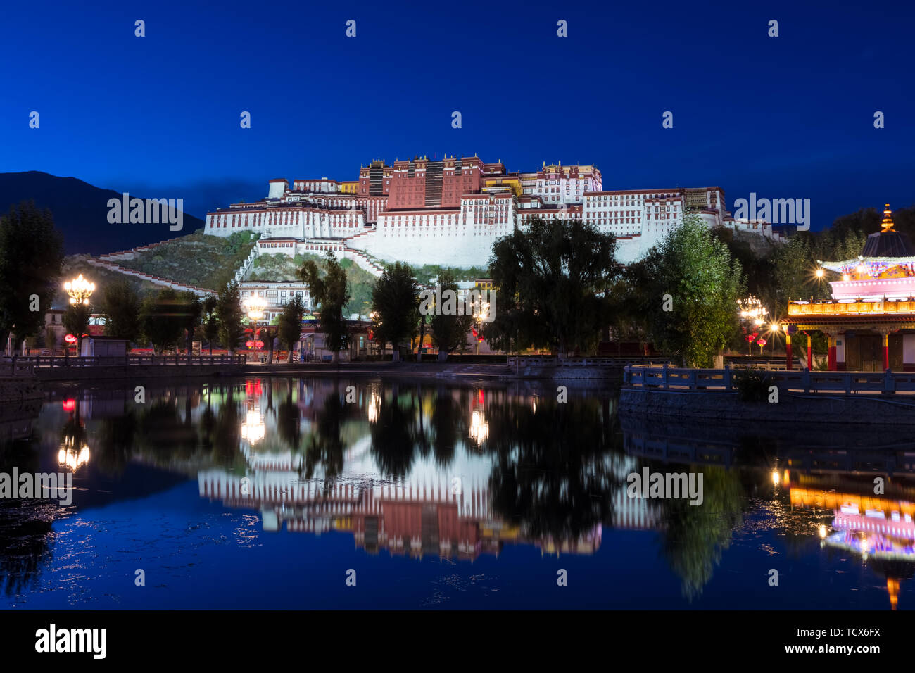 Night View Of Potala Palace Stock Photo Alamy night-view-of-potala-palace-stock-photo-alamy