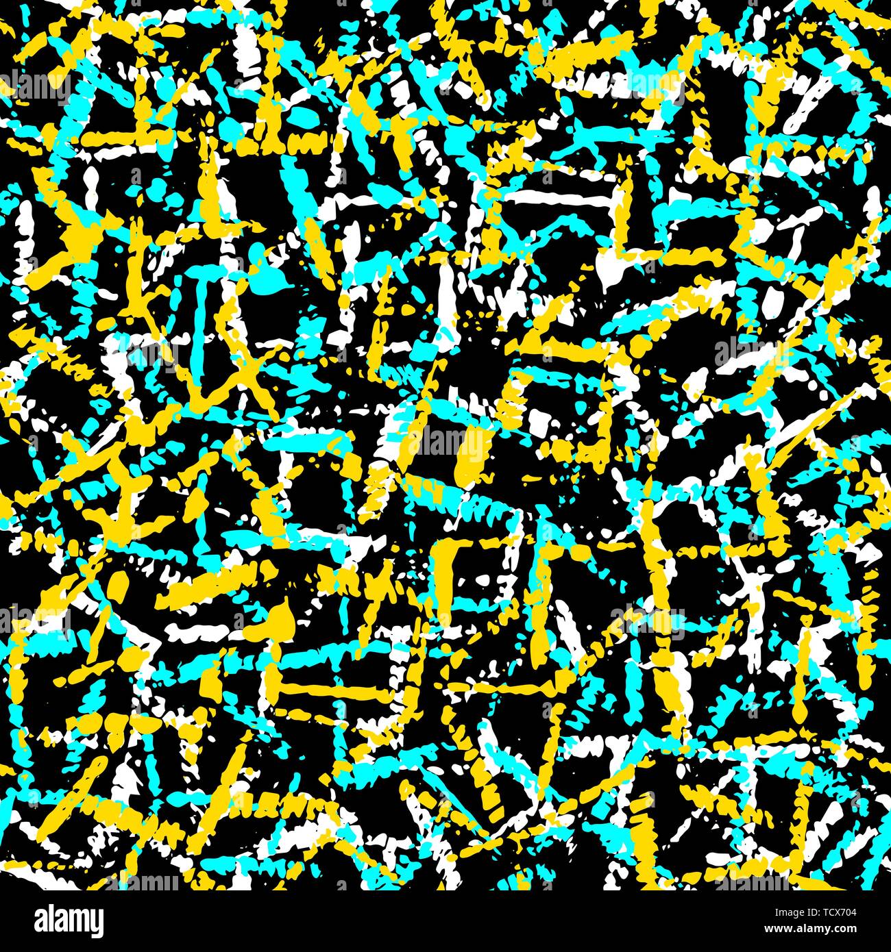 Abstract seamless chaotic pattern with urban geometric elements, for textile. Stock Vector
