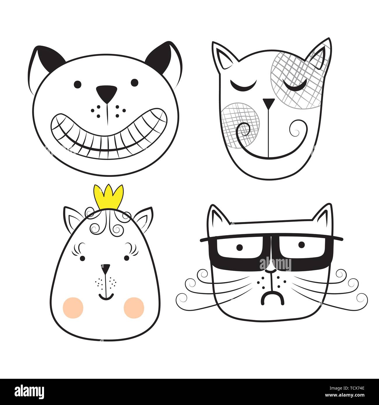 Cats, set of cute doodle. Can be used for school books and drawing poster, T-shirt Print and cartoon character Stock Vector Image & Art - Alamy Cats, set of cute doodle. Can be used for school books and drawing poster, T-shirt Print and cartoon character Stock Vector Image & Art - Alamy