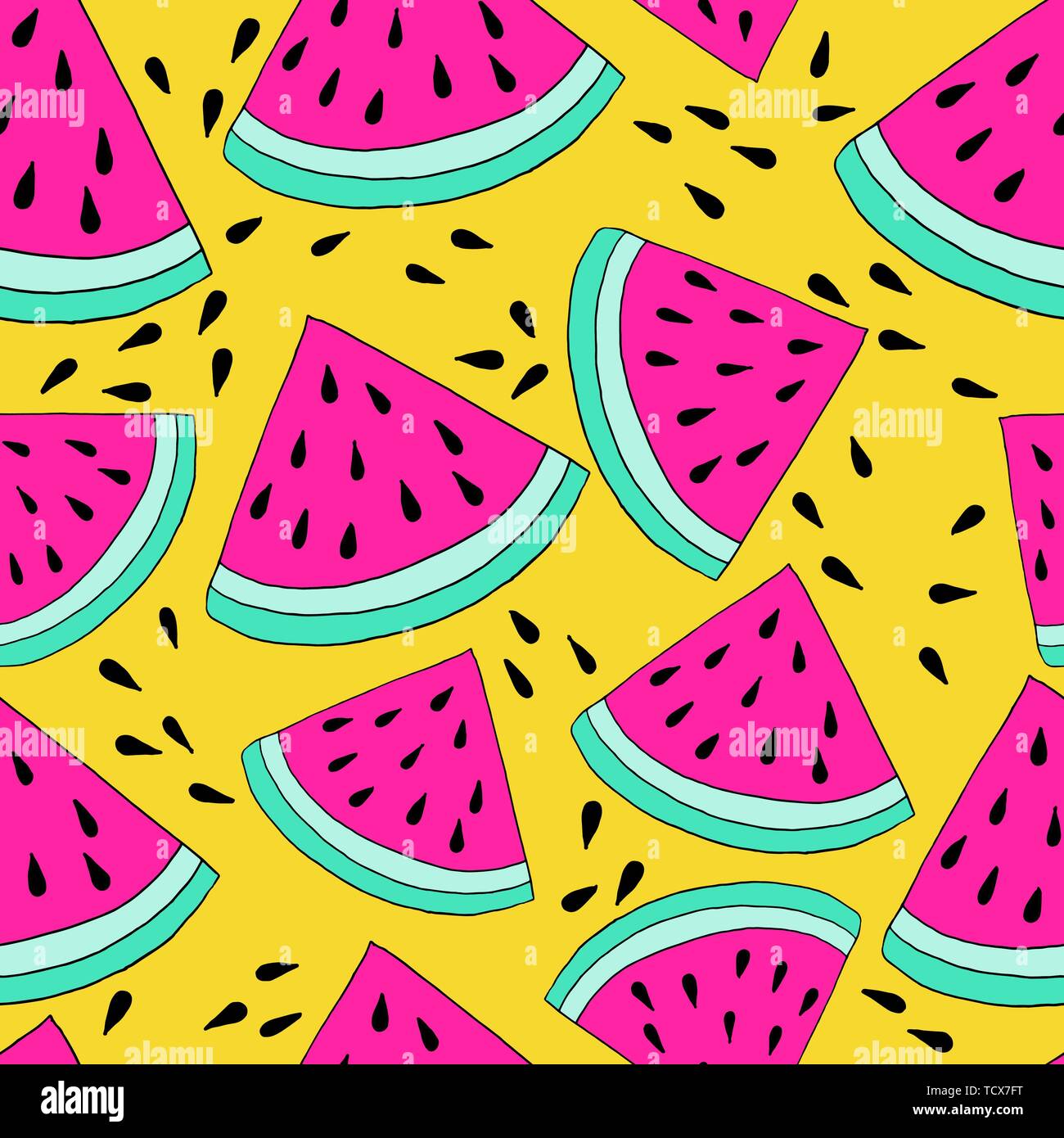Seamless background with watermelon slices. Summer fresh fruit ...