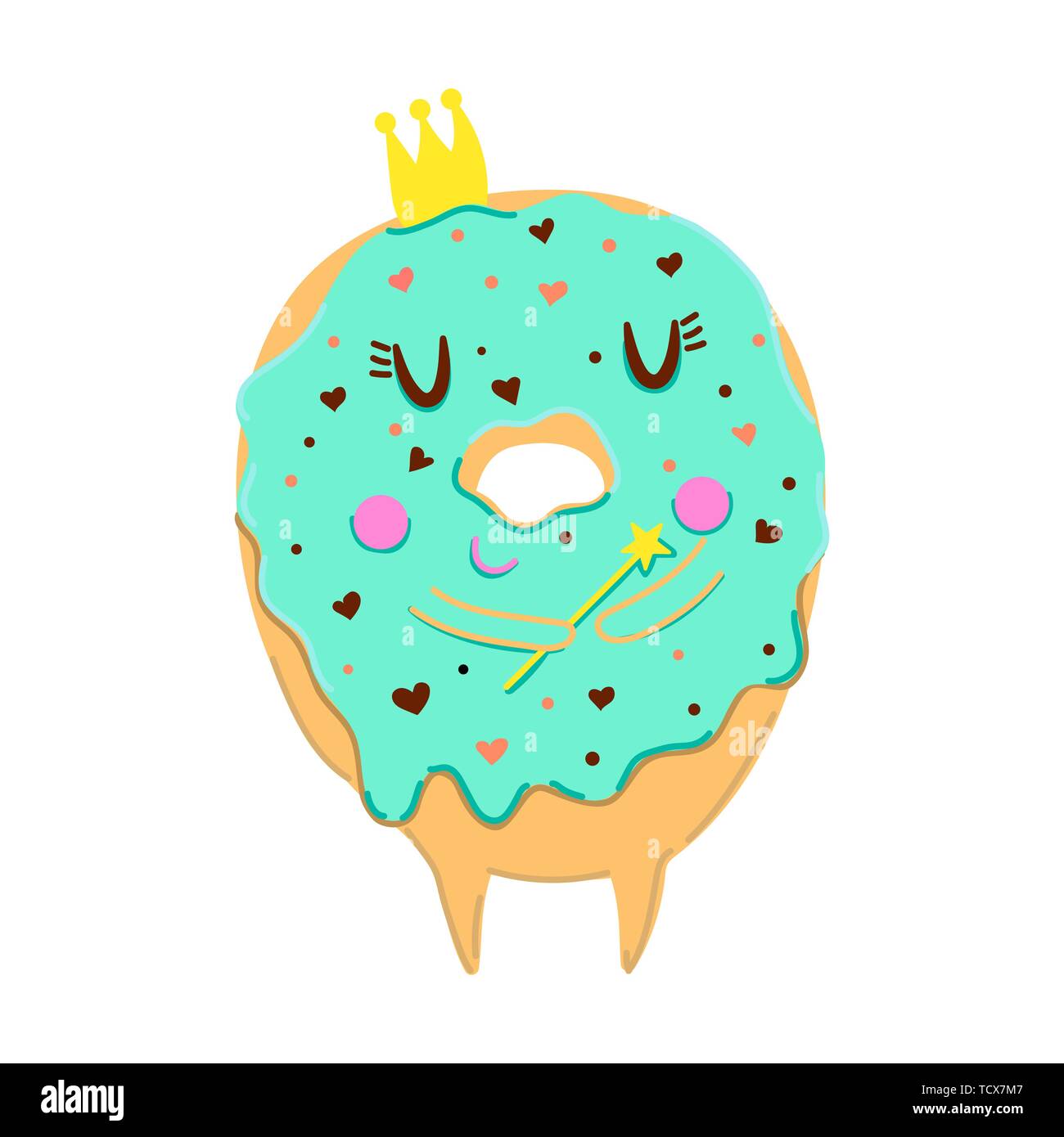 White Sprinkle Donut Birthday Stickers 