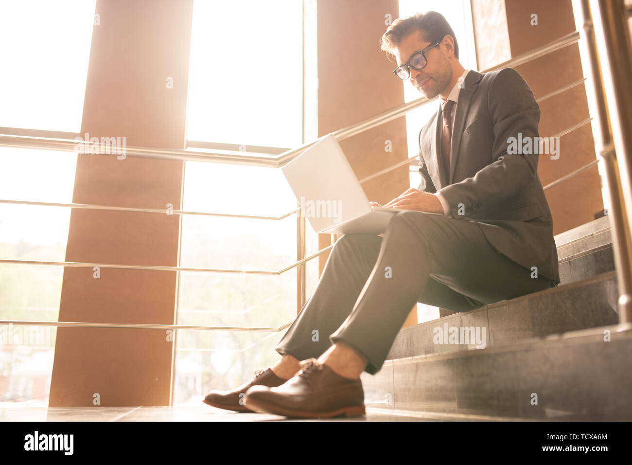 Analyzing financial data Stock Photo