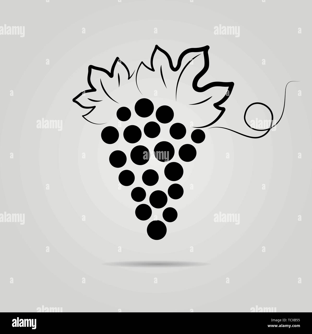 Bunch of grapes. Wine background. Logo design for the company. Stock Vector