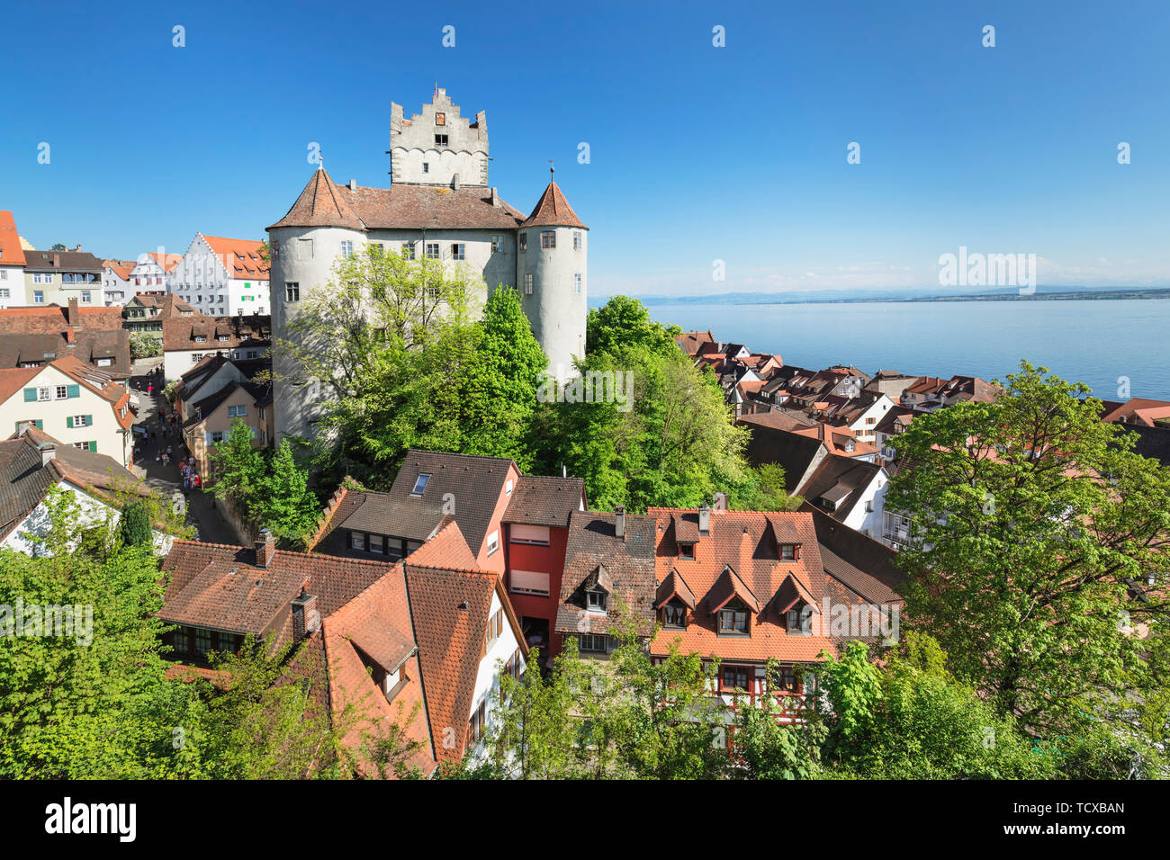 Old Castle, Meersburg, Lake Constance, Baden-Wurttemberg, Germany, Europe Stock Photo