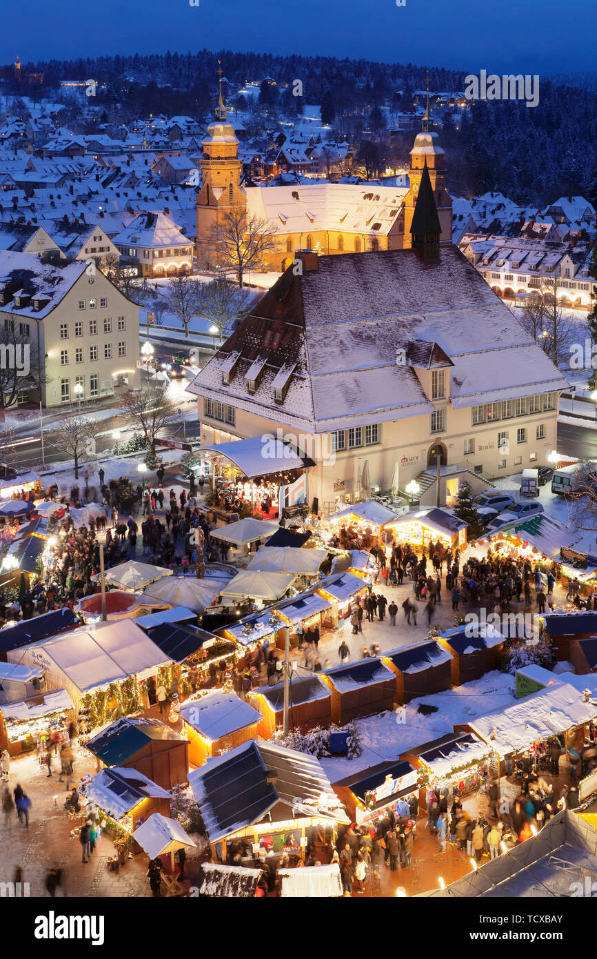 Christmas market, Freudenstadt, Black Forest, Baden-Wurttemberg, Germany, Europe Stock Photo