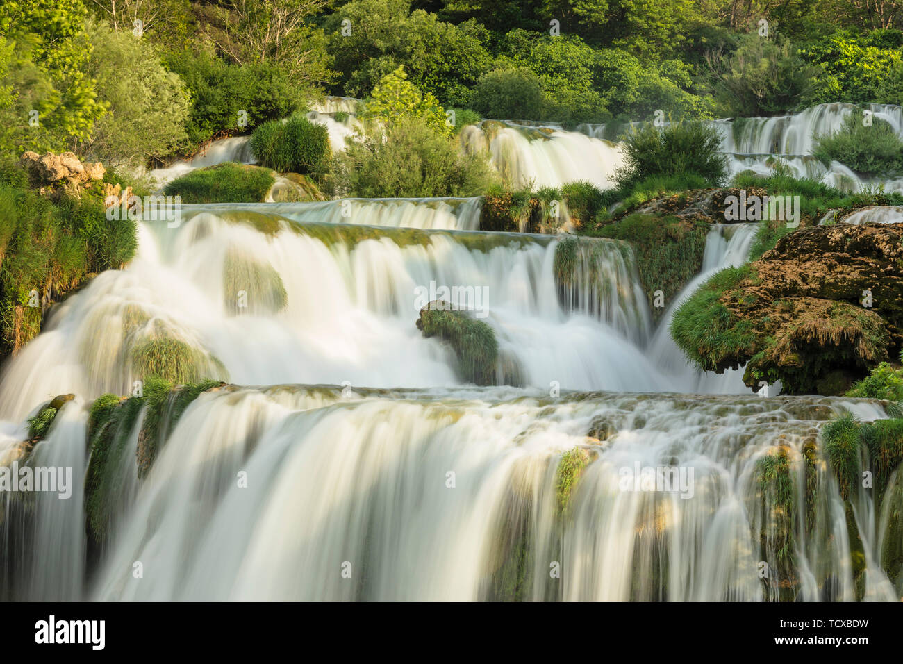 Skradinski Buk Waterfalls, Krka National Park, Dalmatia, Croatia, Europe Stock Photo